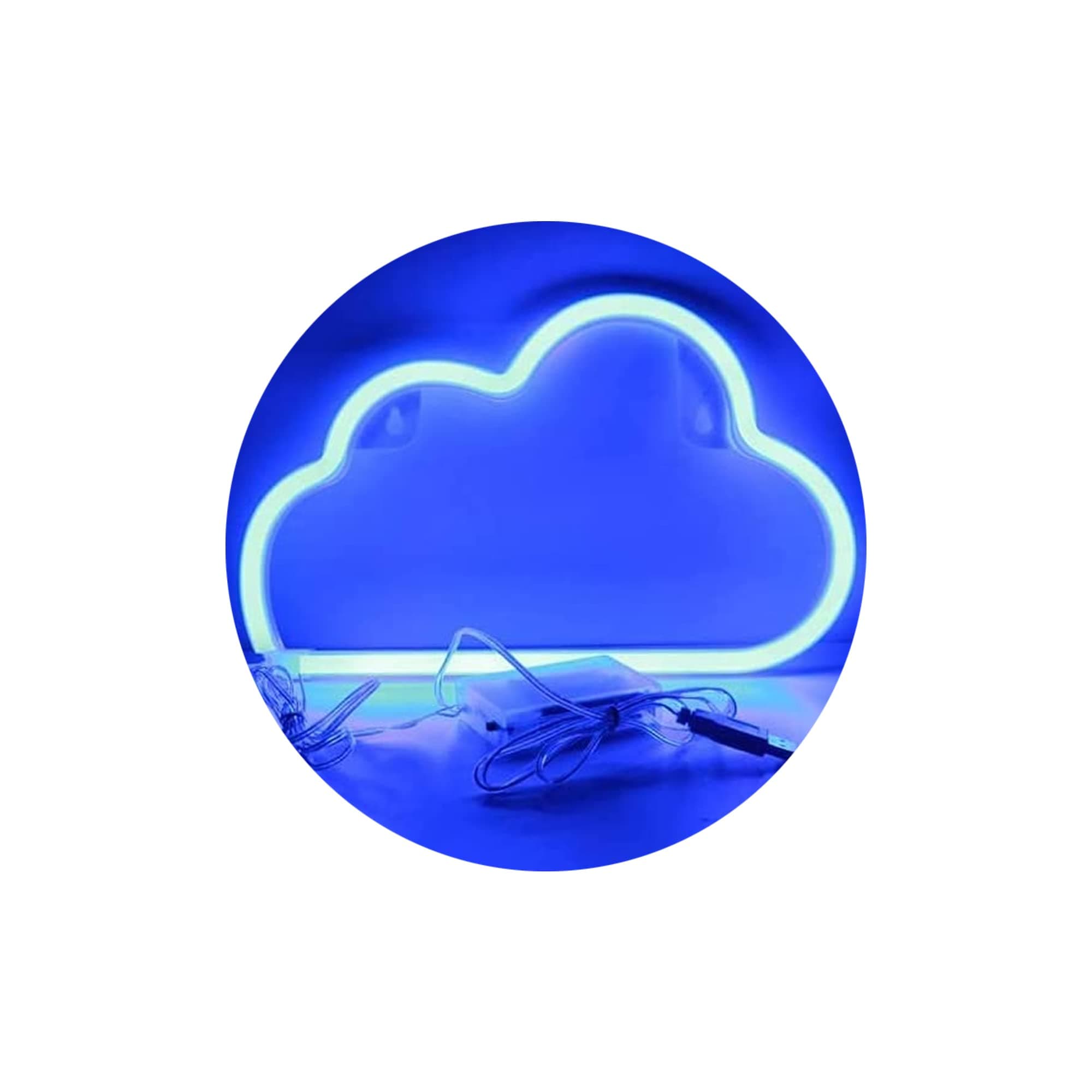 Blue Neon Light | LED Cloud Sign Shaped Decor Light | Wall Mounted Light for Bedroom, Party, Home Decoration (Blue)