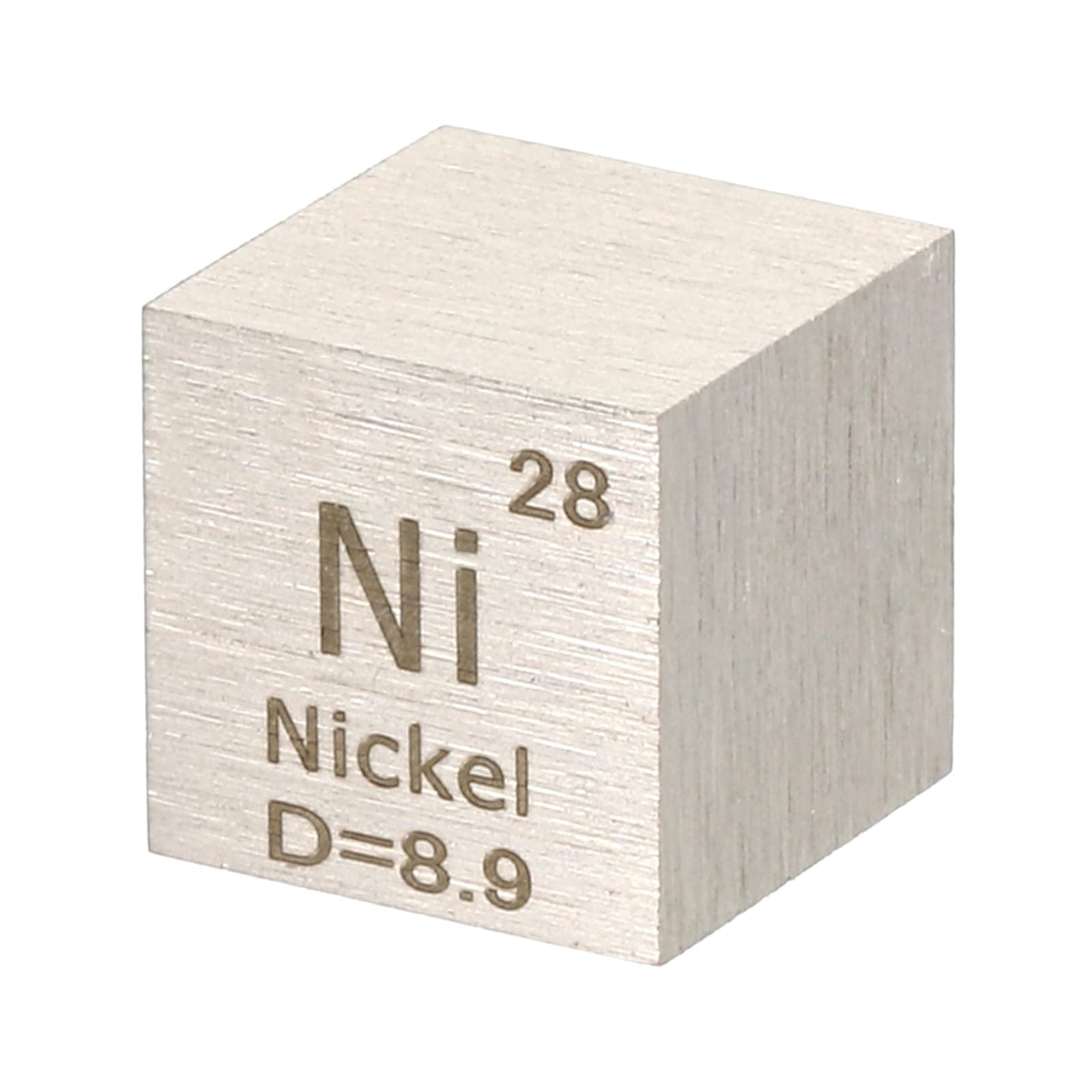 PATIKIL Nickel Cube, 10mm Ni Density Cube High Density Element Cube Unique Metal Cube Periodic Table of Elements Collections Lab Experiment Teacher Scientific Classes