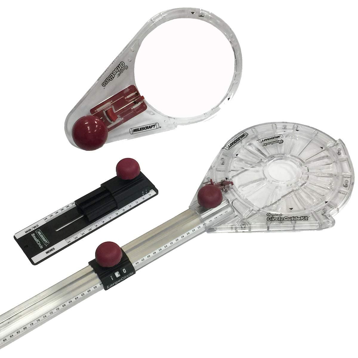 Milescraft 1219 Circle Guide Kit- Precision Router Circle Cutting Jig for Cutting/Routing Circles from 1.5” Up to 52” with Offset Base