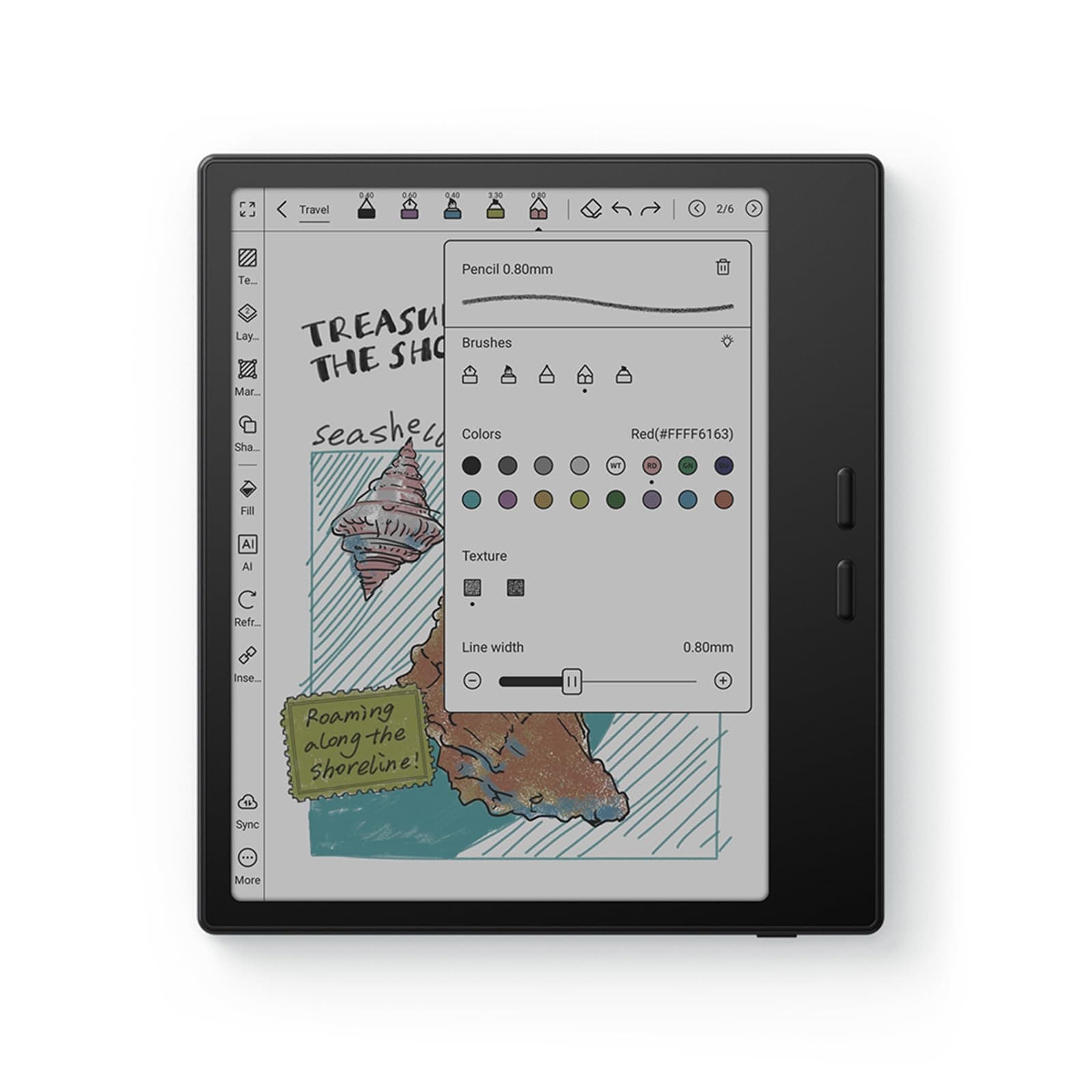 Tablet Go Color 7 Gen II E Ink Tablet 4G 64G Support Active Stylus InkSense (Black)