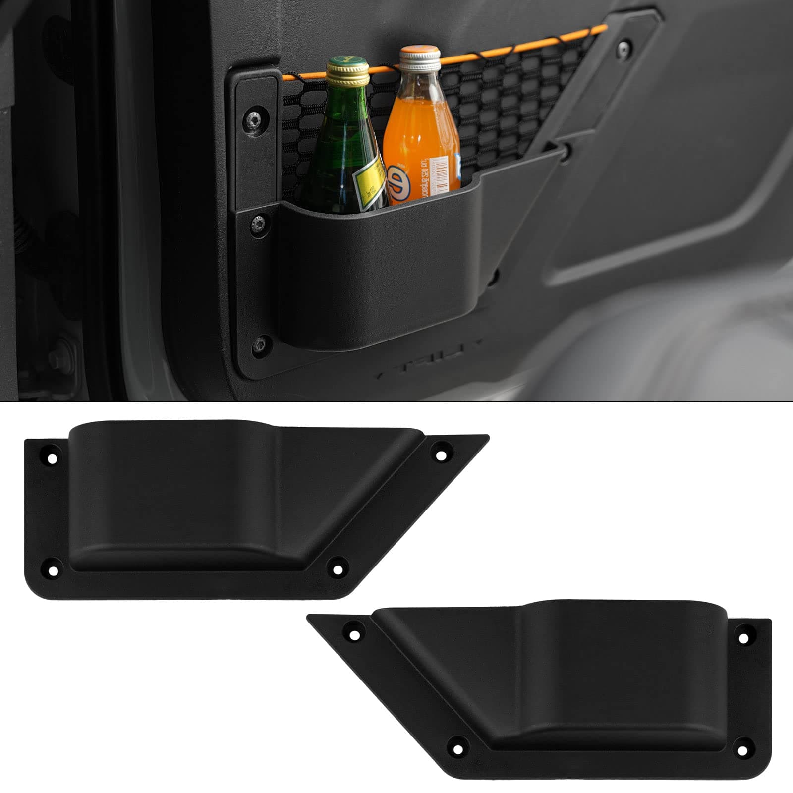 Front Door Storage Pockets Front Door Side Organizer Box Ford Bronco Storage Expansion Interior Accessories, Door Cup Holder, Compatible for Ford Bronco 2021 2022 2023 2/4 Doors,2 PCS