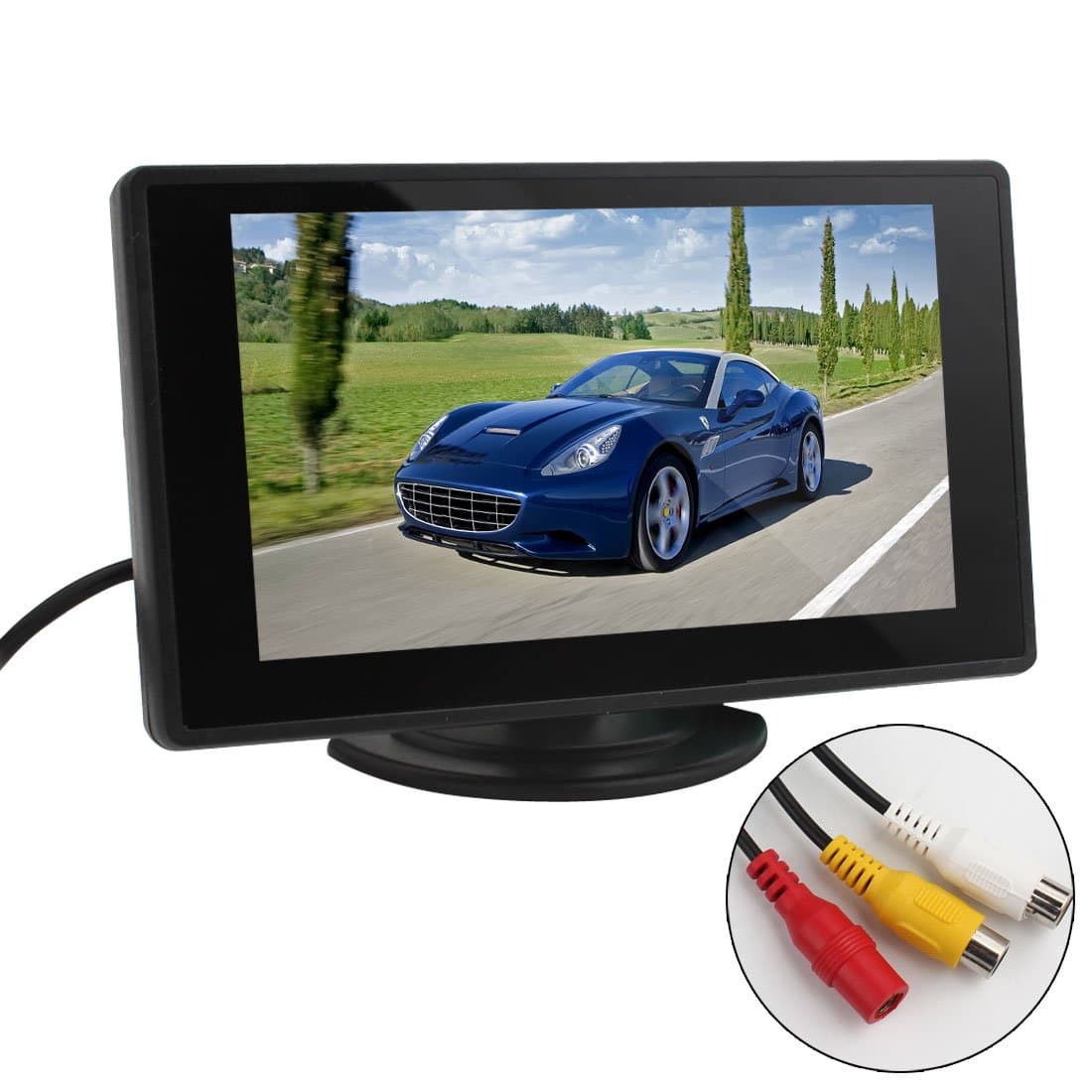 BW 4.3 inch TFT LCD Digital Car Rear View Monitor with 360 Swivel Stand for Vehicle Backup Cameras