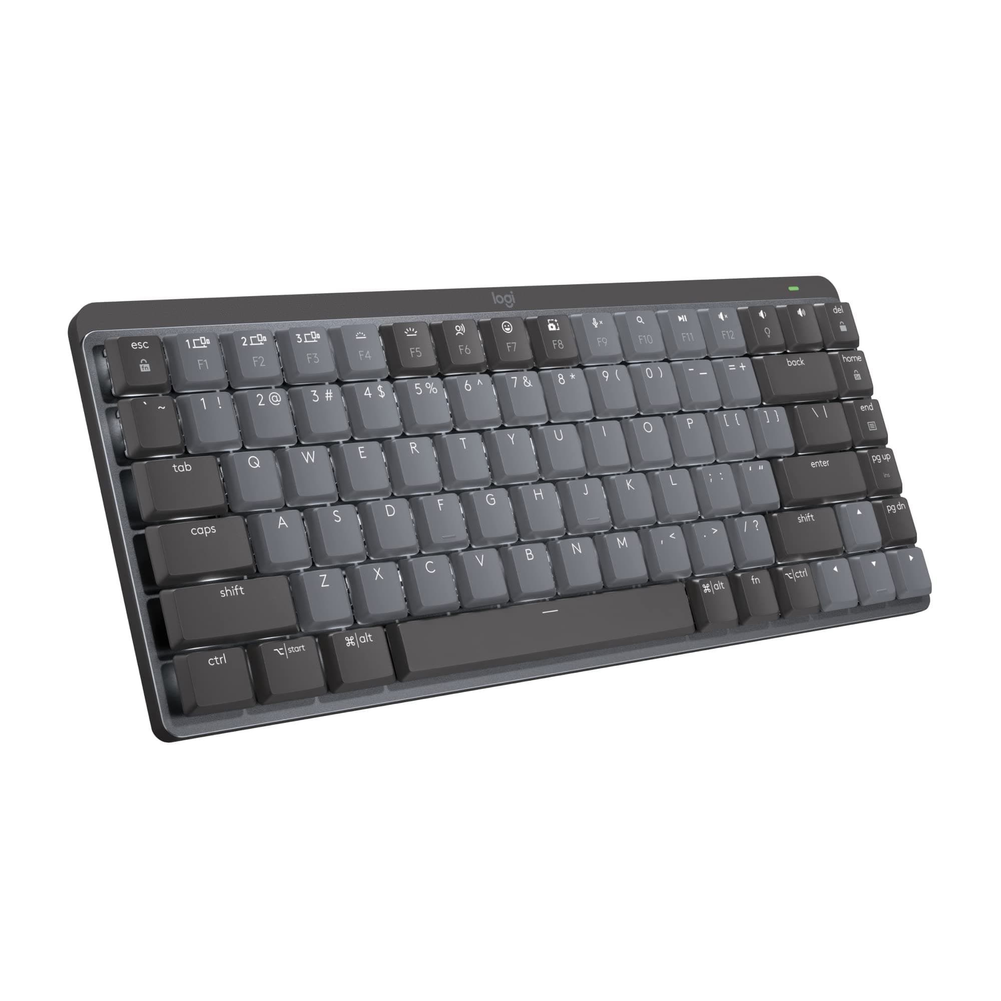 MX Mechanical Mini Wireless Illuminated Keyboard, Tactile Quiet Switches, Backlit, Bluetooth, USB-C, macOS, Windows, Linux, iOS, Android, Metal
