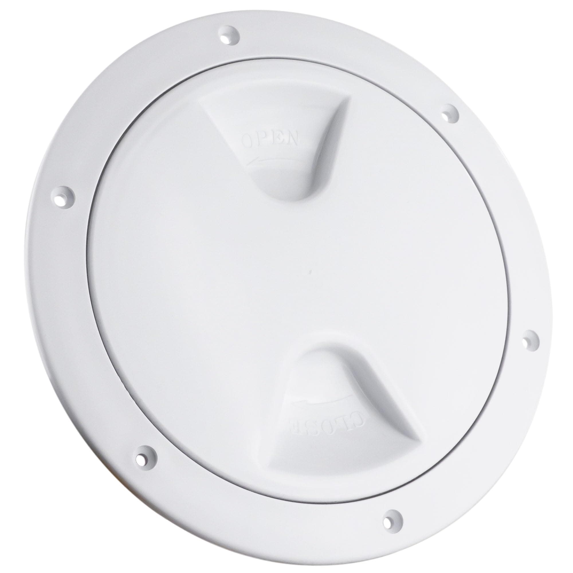 'Five Oceans Boat Hatch, Marine Access Hatch, Round Inspection Deck Plate Hatch with Detachable Cover, UV Resistant ABS White Plastic, 4'', 5'', 6'', 8'' Multiple Sizes'