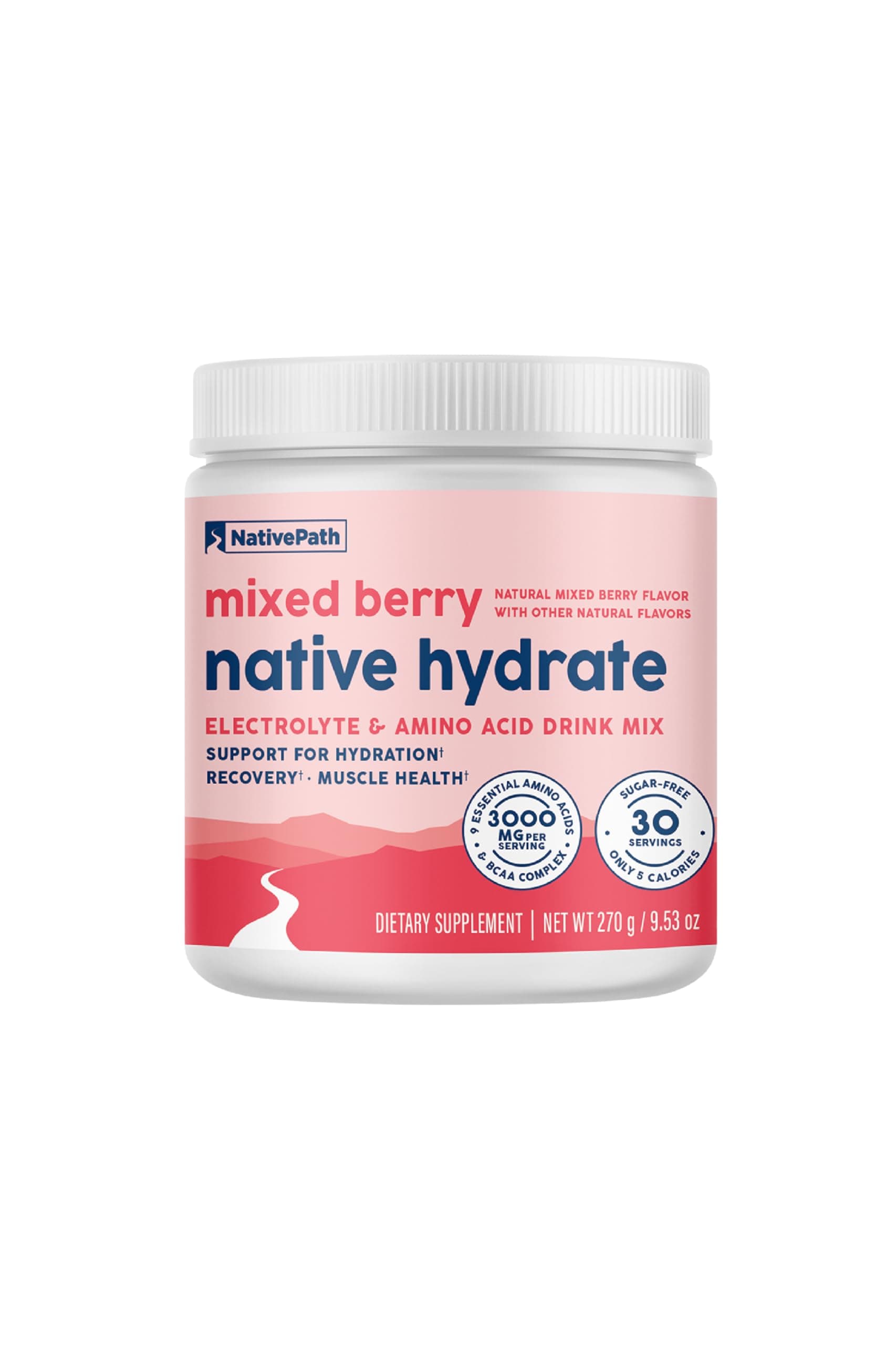 - Native Hydrate, Zero Sugar, Electrolytes Powder with BCAAs, Mixed Berry Hydration, Keto & Paleo Friendly, 30 Servings