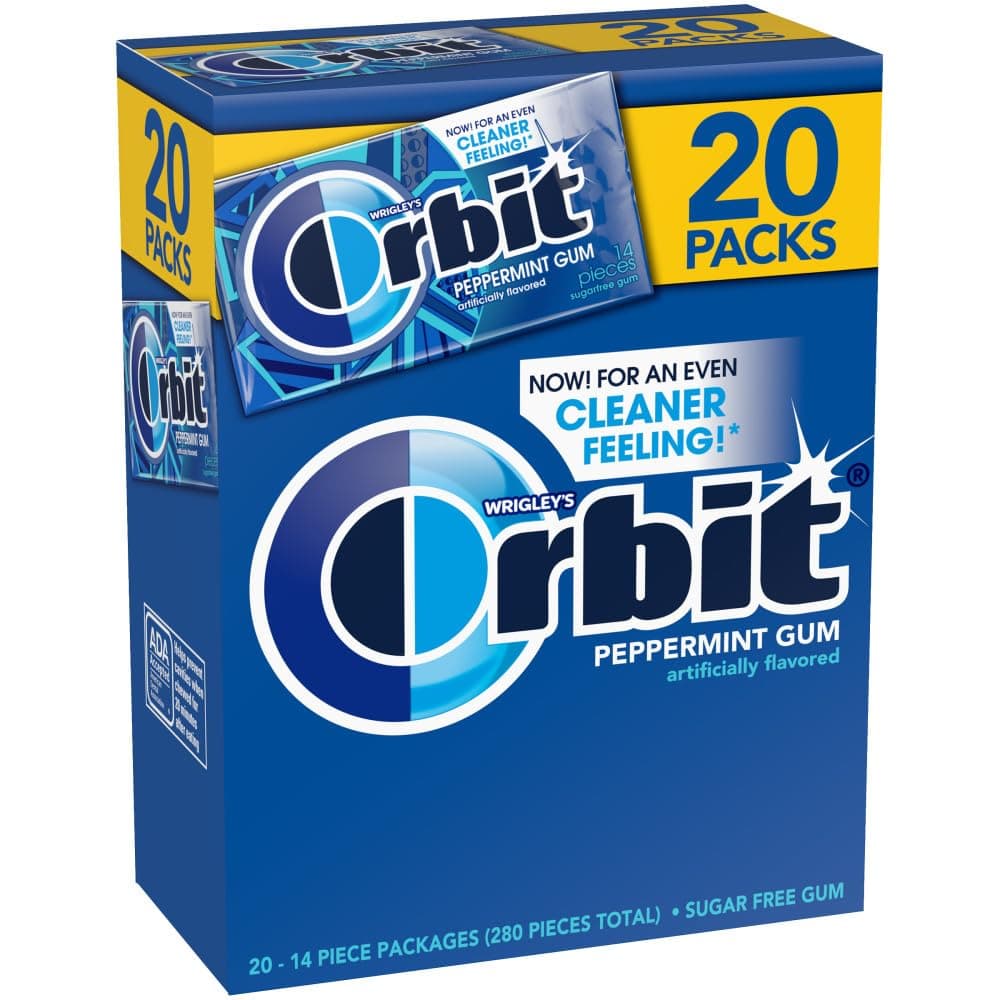 Peppermint : Orbit Sugarfree Gum, Bulk 20 packs, Peppermint