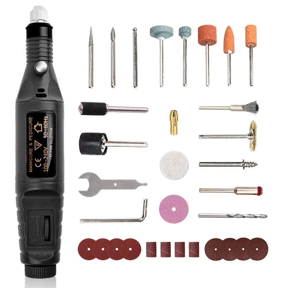 Mini Rotary Tool Electric Grinder Sander Engaver Drill Pen Kit Set Corded with | Stepless Speed | 106 Accessories | for Small Light Crafts & Projects