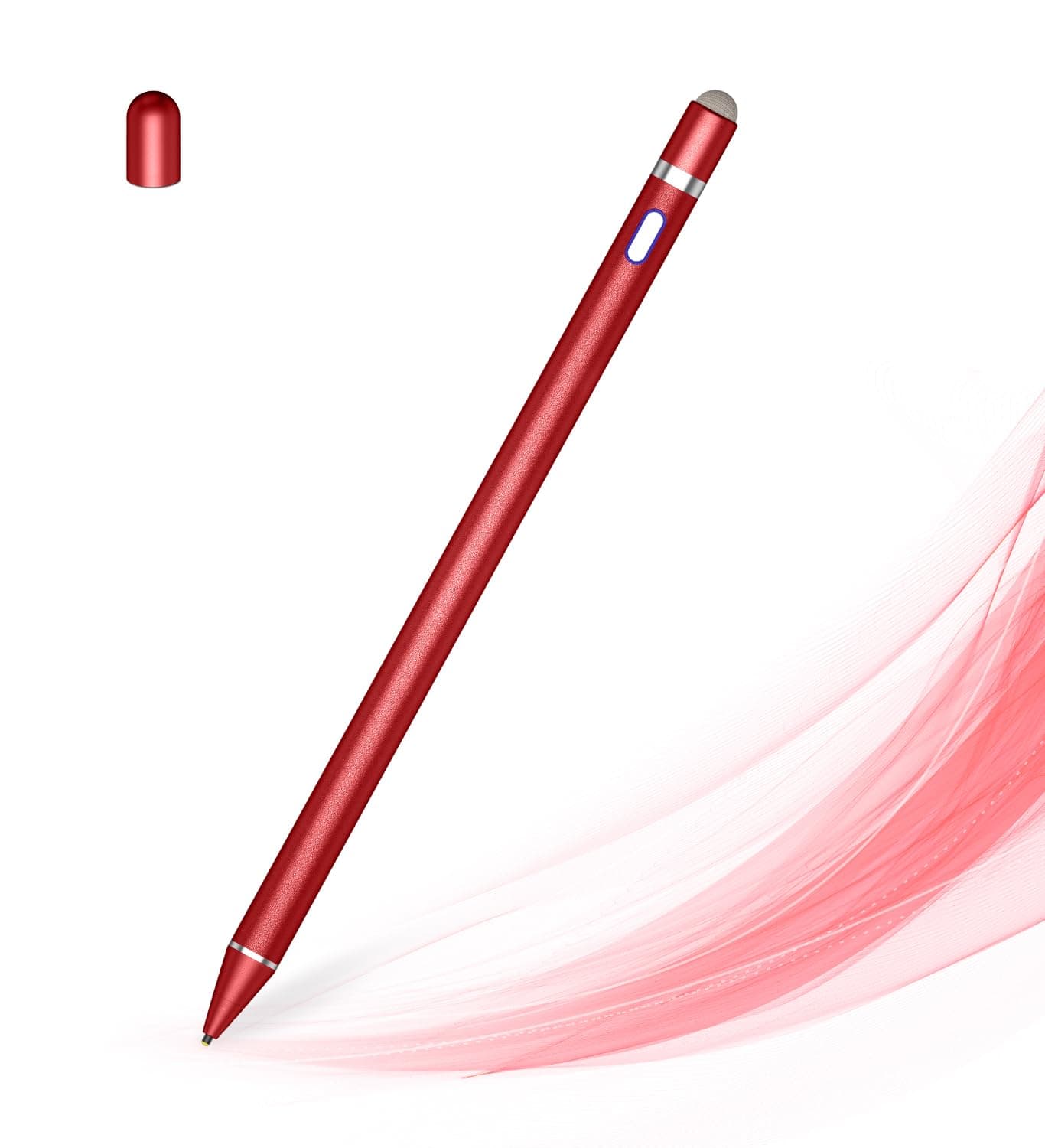 Active Stylus Pen for Touch Screens, Dual Pen Tips for Drawing &Writing,High Precise Universal Digital Pencil for Tablet/Phone/Sam-sung/K-indle,i-Pad Air/Pro/Mini,A-pple i-Phone 17/16/15/14/13/12- Red