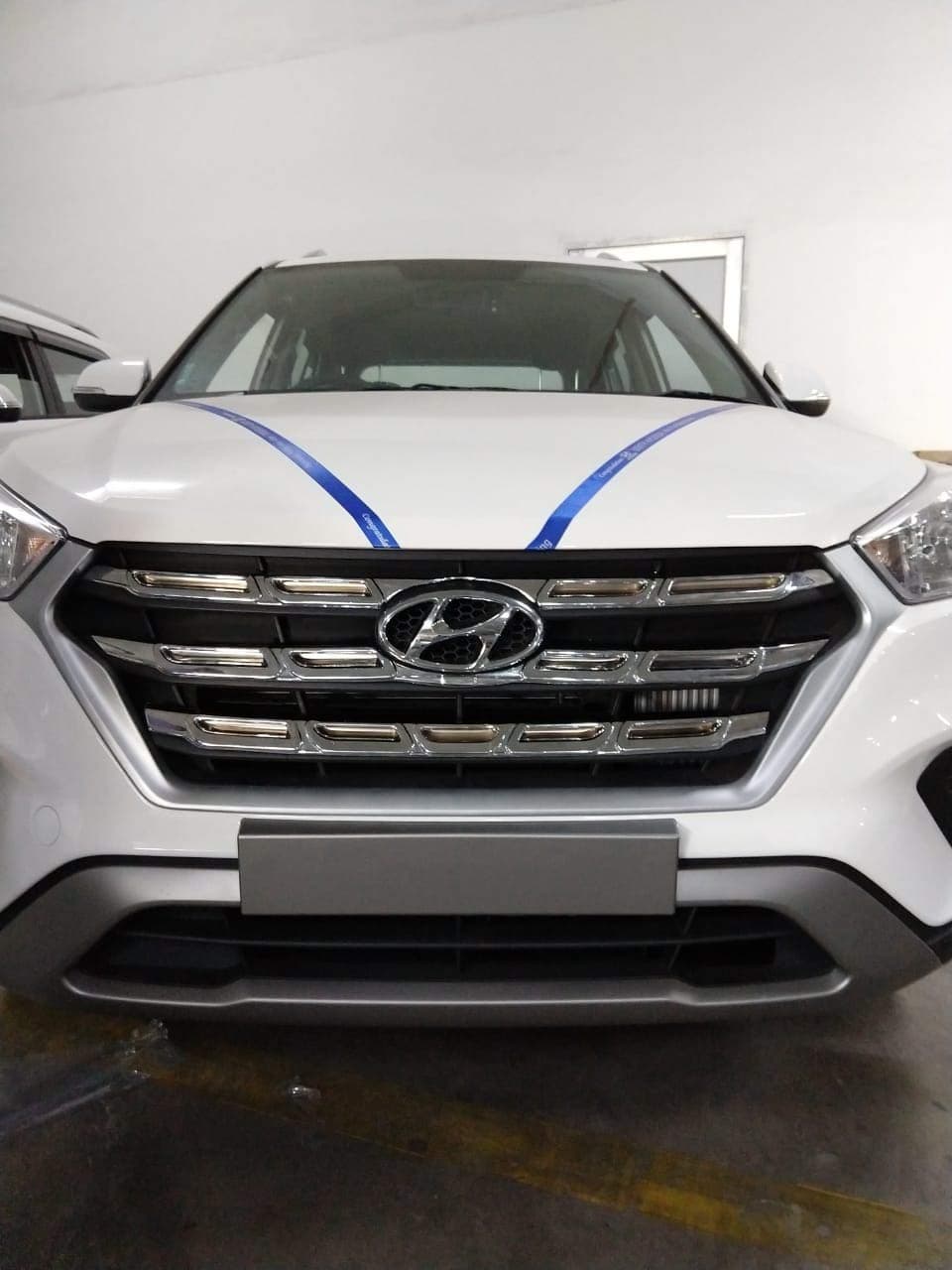 SDR Front Chrome Grill Compatible with Hyundai Creta 2018 5 PCS