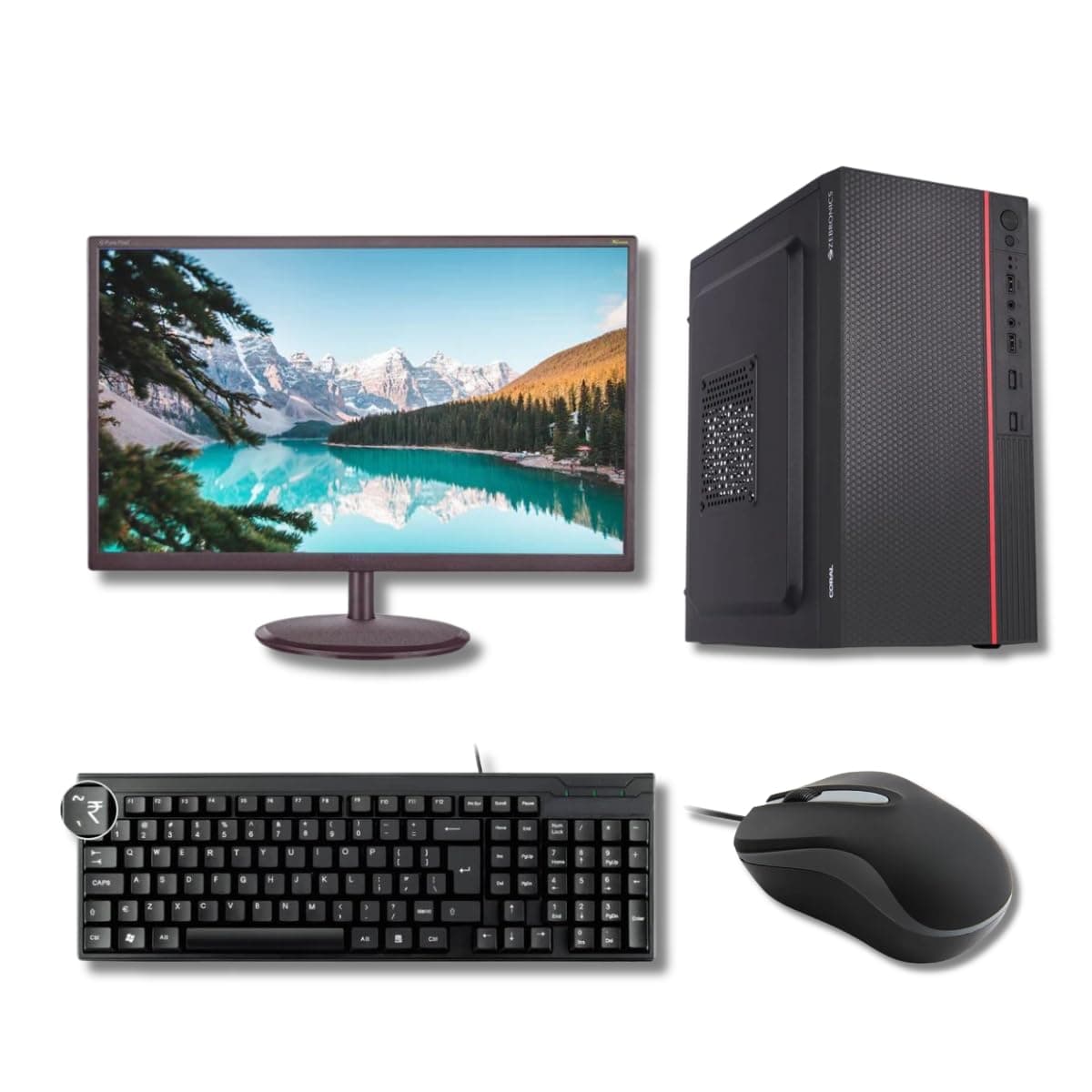 Computer Desktop Full Setup Core i3/ Ram 8GB/ 256GB SSD/ 500GB HDD/Windows10 /WiFi+BLUETOOTH/22 Inch Monitor/Keyboard+Mouse for Home, Gaming Pc, Office (Full Set up) Free BT Speaker