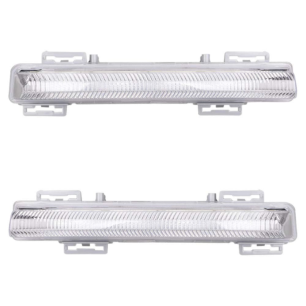 2X Xenon White LED Daytime Running Light Compatible with C-Class W204 S204 E-Class W212 SLK-Class R172