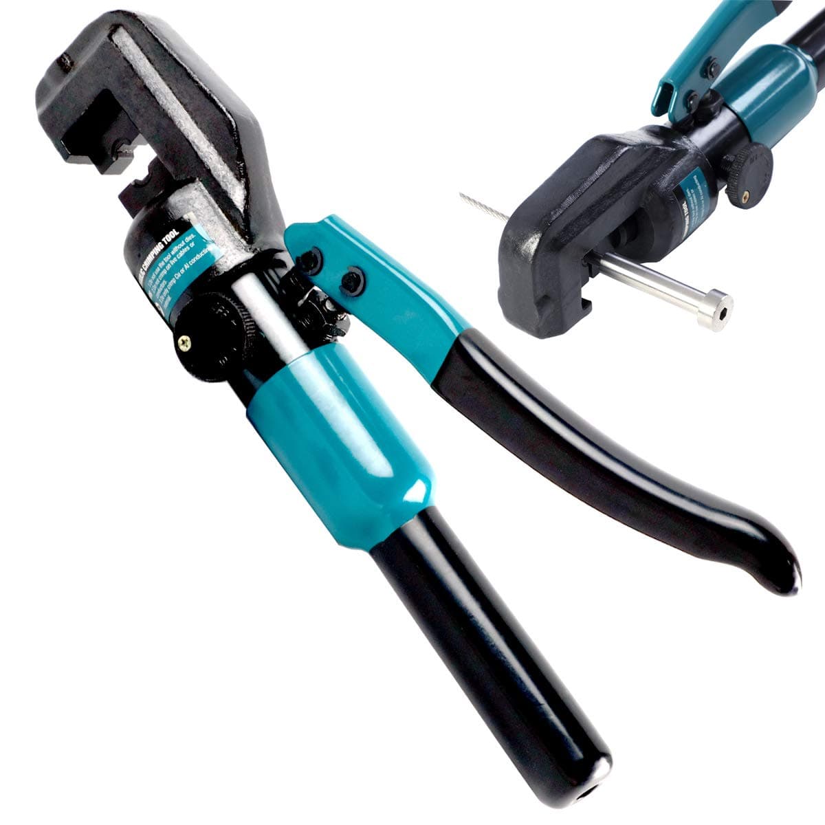 Patavin Custom Cable Crimping Tool – Hydraulic Hand Crimper –Cable swager Tool for Stainless Steel Cable Railing Fitting – 45-Ton Force - 1/8" to 3/16" Cable Compatibility