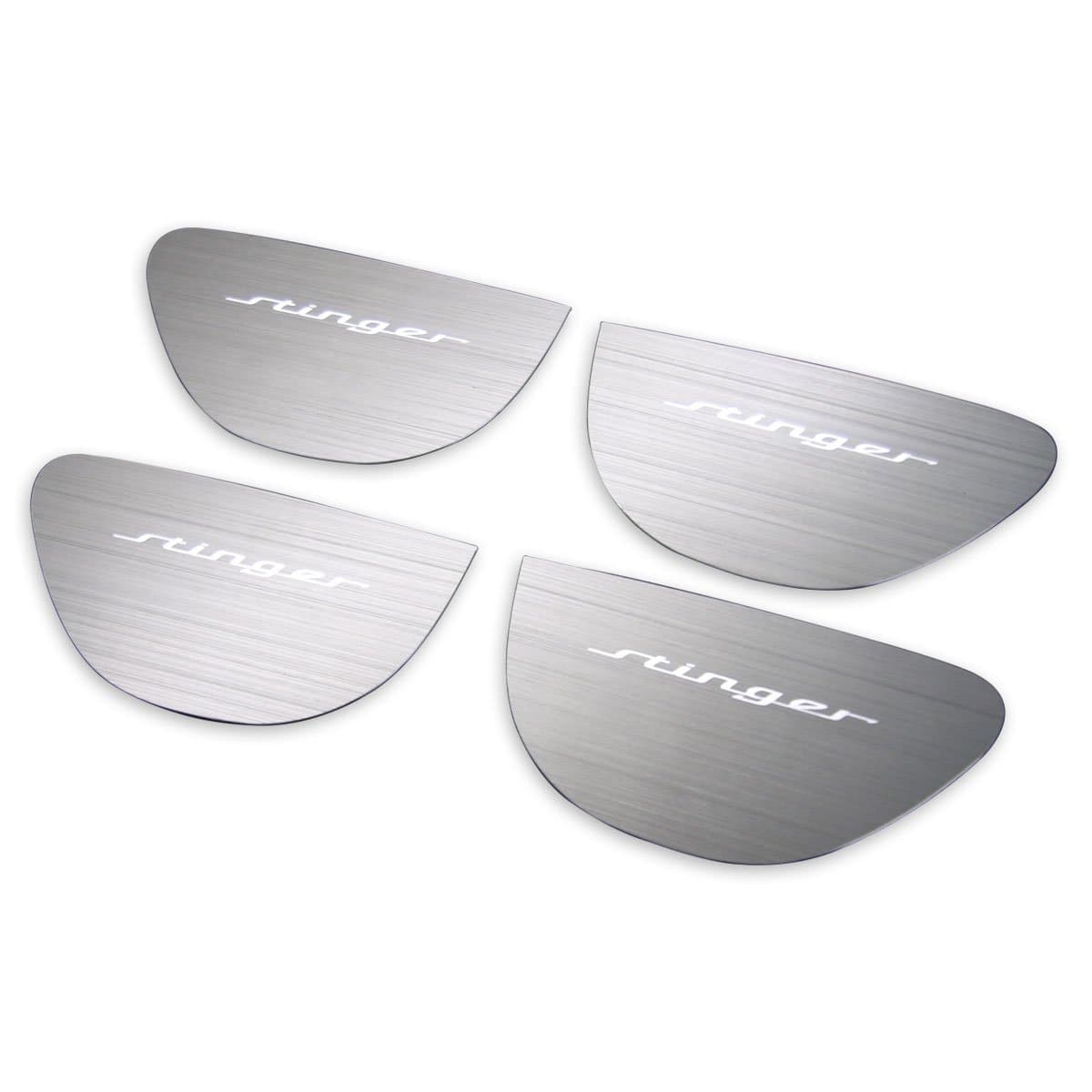 2 Pair of Set Door Handle Side Latch Catcher Back Panel Aluminum Plate for Kia Stinger 2017 2018