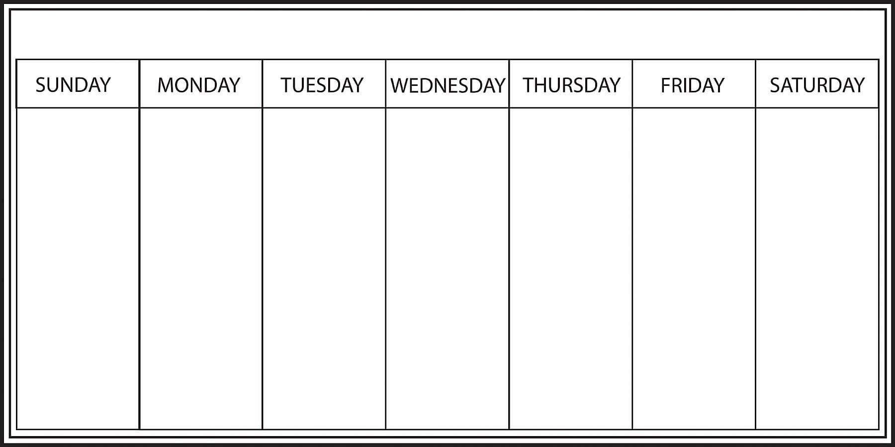 Wallpops 33 x 66 cm Self Adhesive Weekly Planner, White