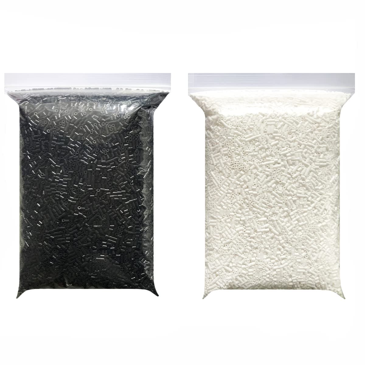 Fuse Beads 2.6MM Mini Iron Beads White 10000pcs and Black 10000pcs for Crafts, Handmade Decor DIY Make, with 1 Ironing Paper