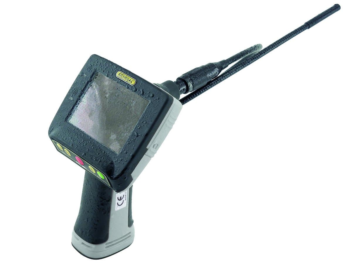 General Tools DCS660A Wet/Dry Recording Video Inspection System with 1 Meter Long & 8mm Diameter Camera Tipped Probe