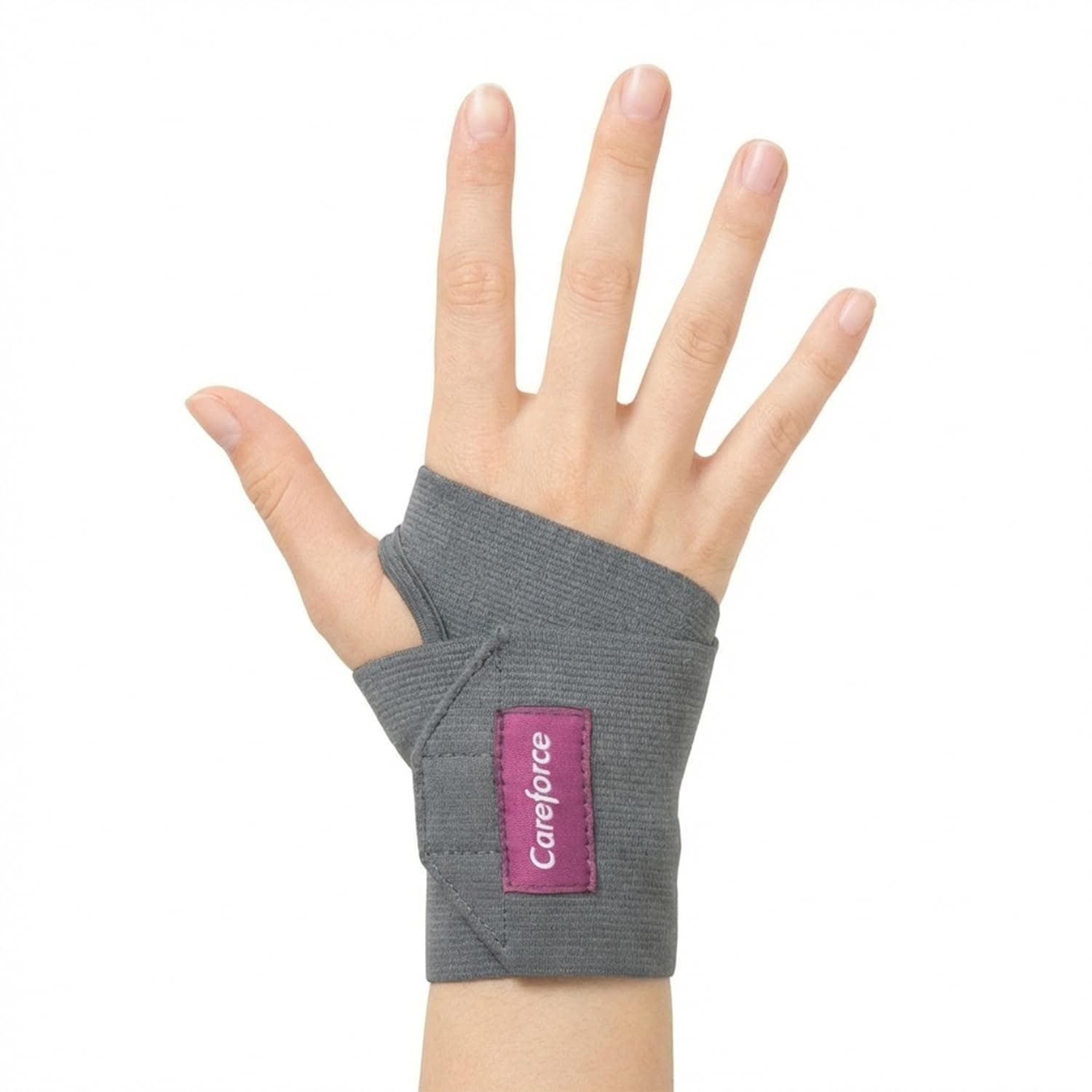 Careforce - The Force Behind Your Health polyester blend Wrist Support for Pain Relief for Carpal, Wrist Brace with Thumb for Men & Women Wrist Band for Men Wrist Strap Universal Fit (Grey, 1 Unit)