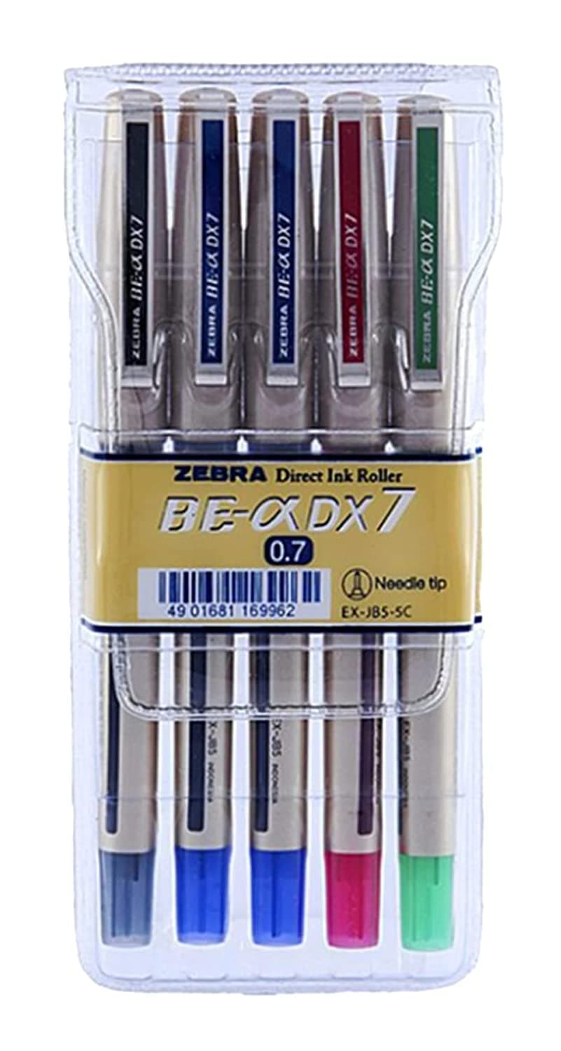 Zebra BE Alpha DX7 0.7mm 5 colors set