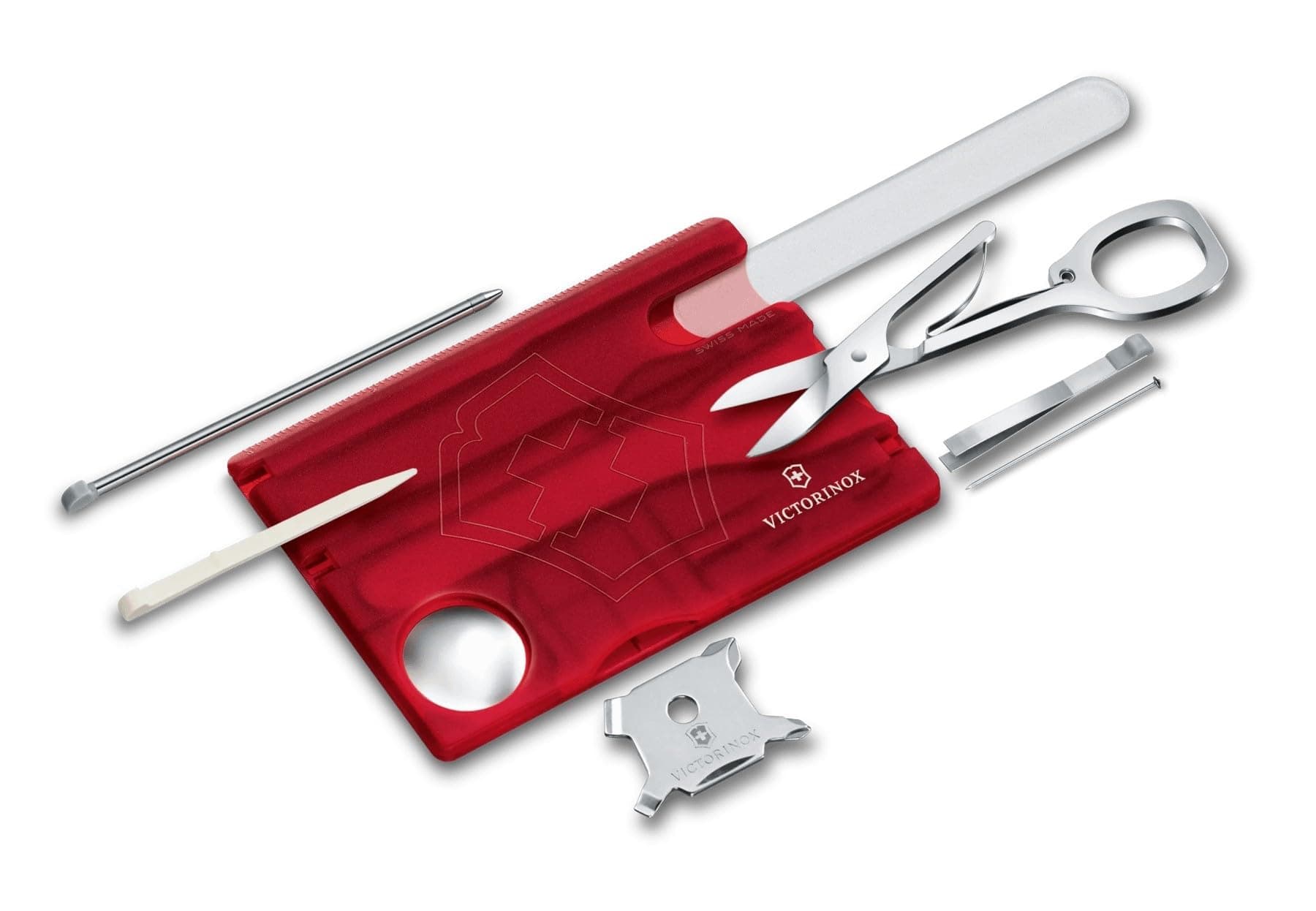 Victorinox SwissCard Nailcare 13 Function Multitool, Ruby