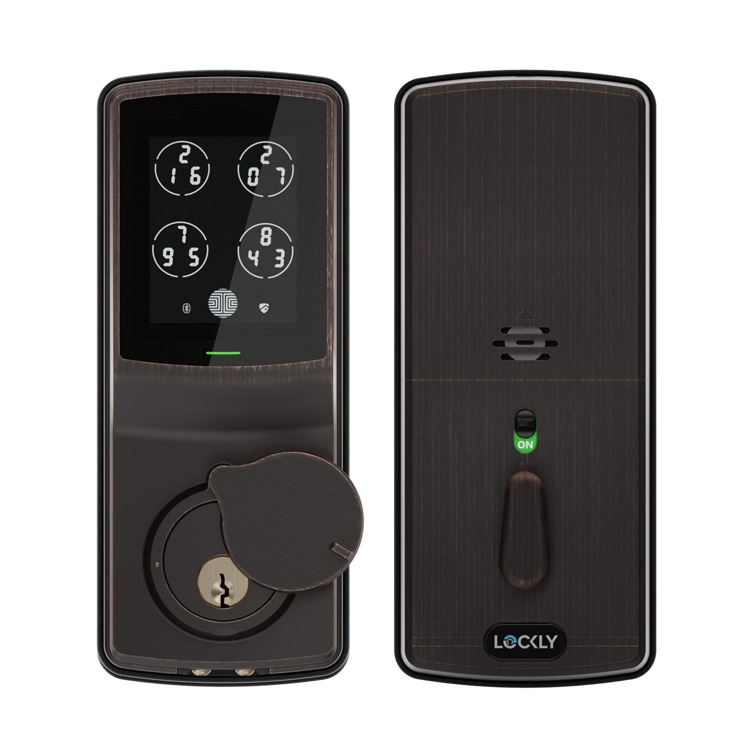 PIN Genie PGD 728 Bluetooth Enabled Touchscreen Smart Door Lock with Alarm and Highly Secure Patented Touchscreen PIN Pad
