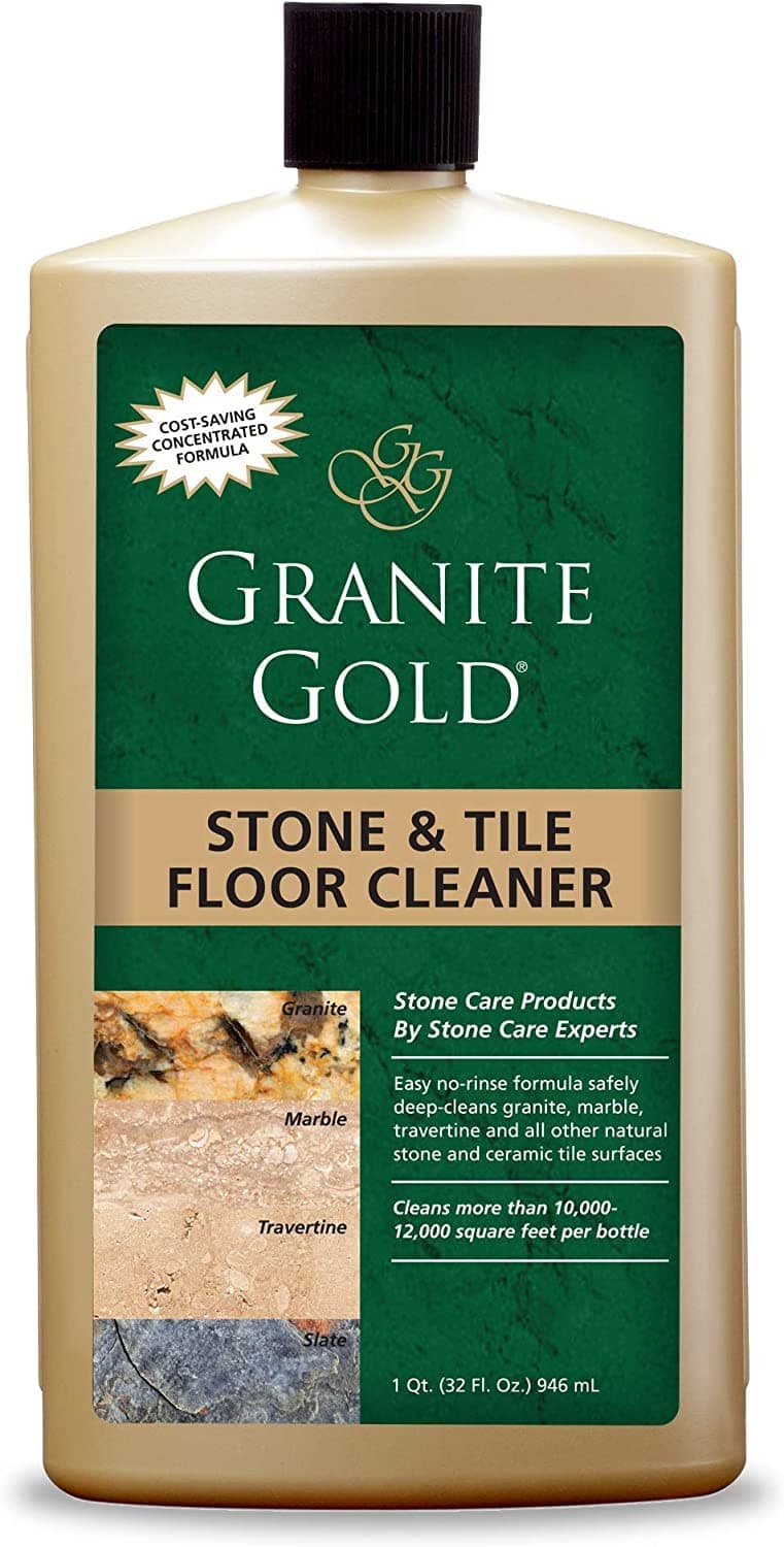 Stone and Tile Floor Cleaner, Plastic, Gold