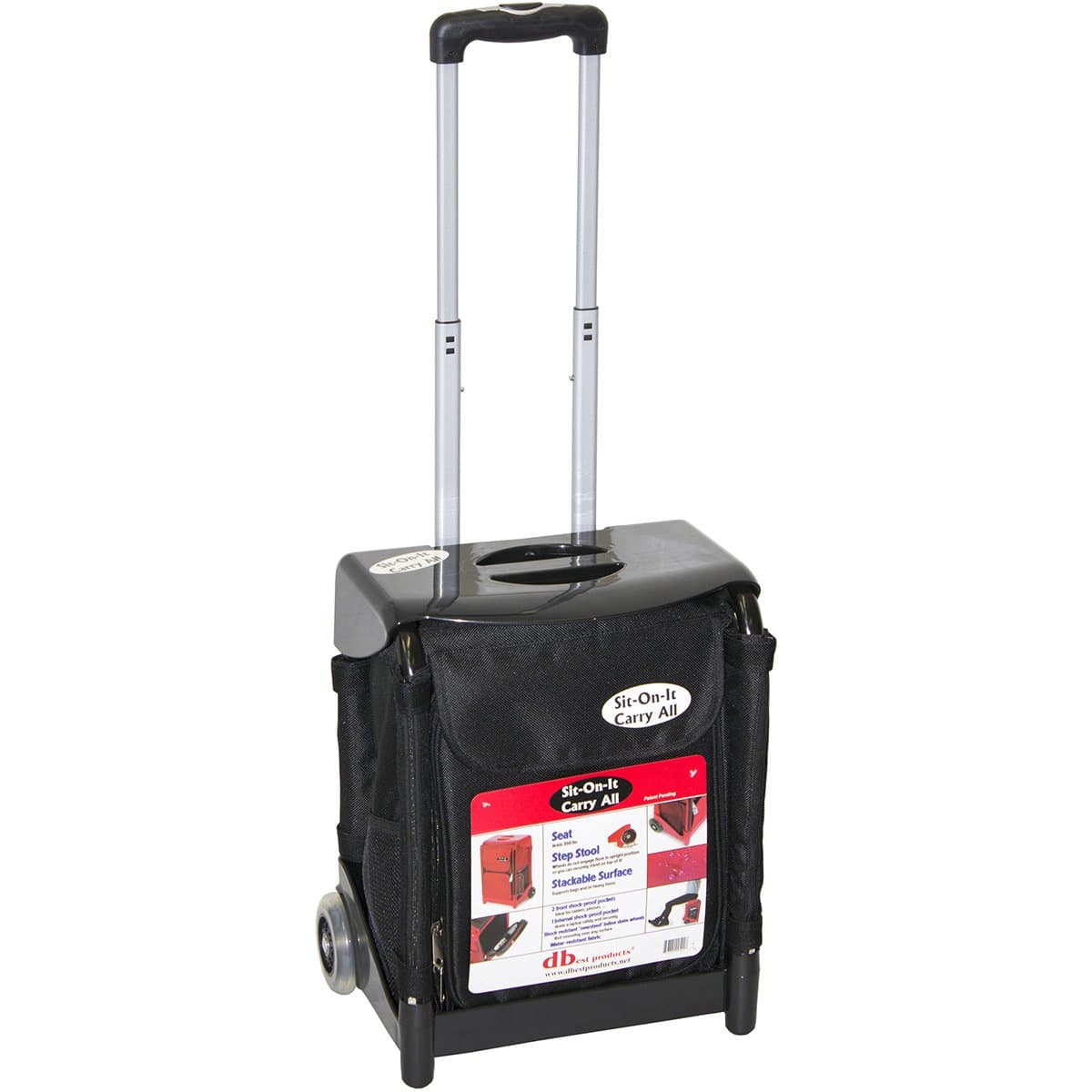 dbest products Sit-on-It Carry All Rack, Small, Black