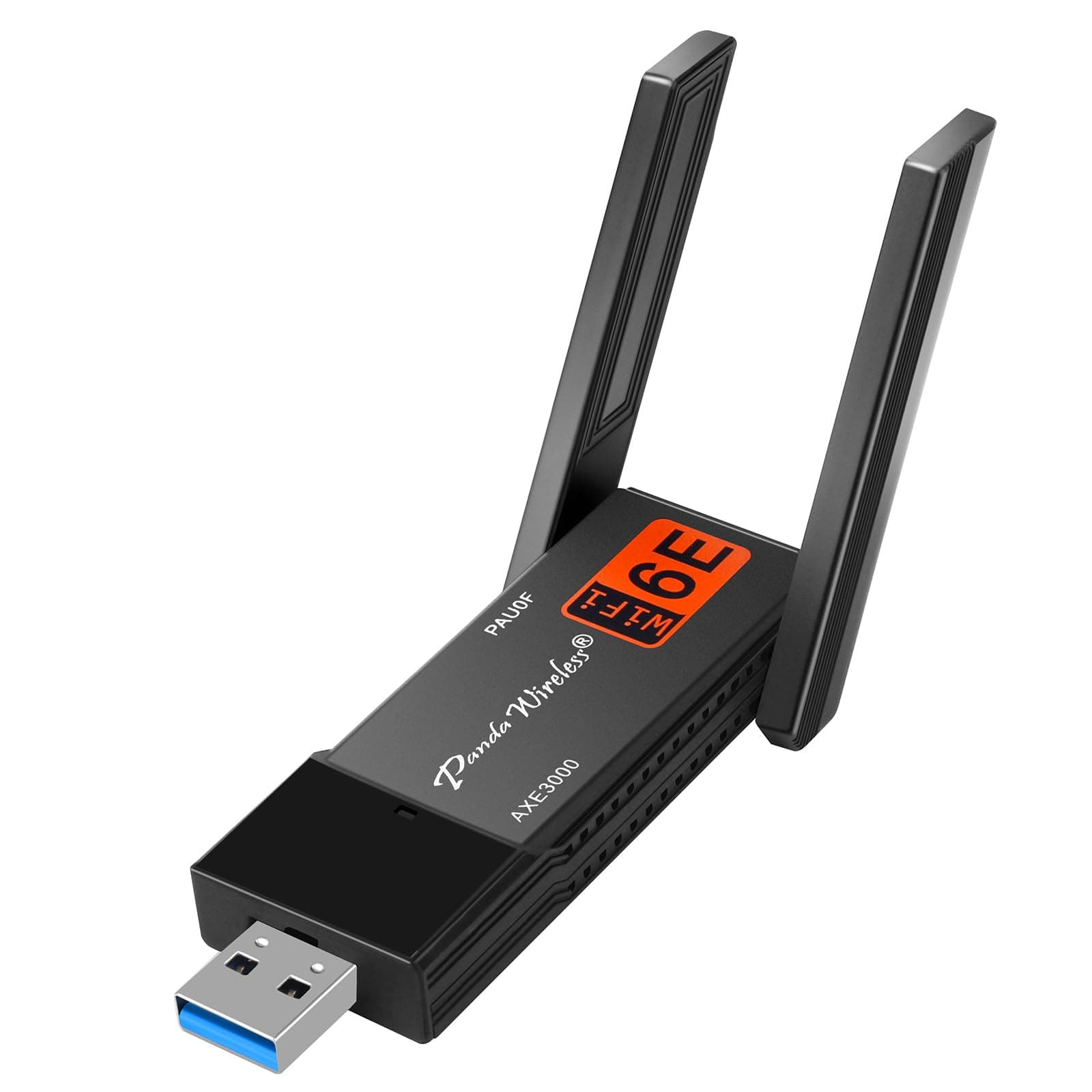 PAU0F AXE3000 Tri Band (2.4/5 / 6 GHz) WiFi 6E USB 3.0 Adapter - Windows 10/11, Zorin, MX Linux, EndeavourOS, Mint, Ubuntu, Manjaro, openSUSE, Fedora, Kali and Raspbian