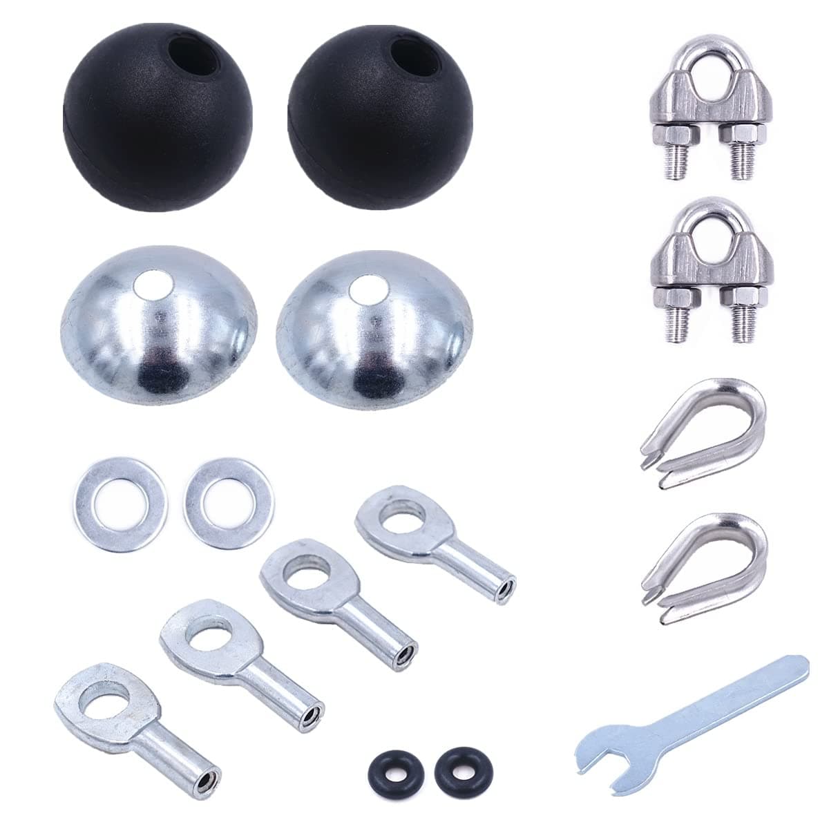 J Bryant Gym Machine Accessories 5mm Cable Ball Stopper Interface Port Components Fitness Equipment Wire Rope Port Joint Replacement Parts for Home Gym Machine