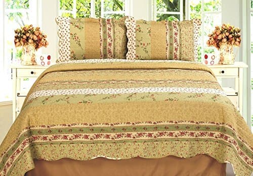 Sunrise Floral Reversible 3pcs Quilt Set