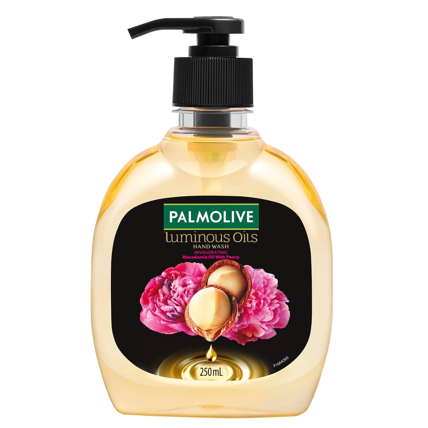 Palmolive Luminous Oils Invigorating Handwash Liquid, 250 ml Pump | Enriched with Macadamia Oil & Peony extract | Delicate floral fragrance | Oil-infused, nourishing care | Hand Wash