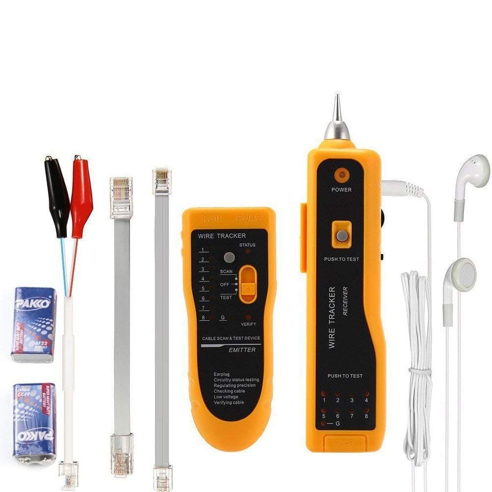 Wire Tracker, RJ11 RJ45 Line Finder Cable Tester for Network LAN Ethernet Cable Collation, Phone Telephone Line Test Wire Tracer