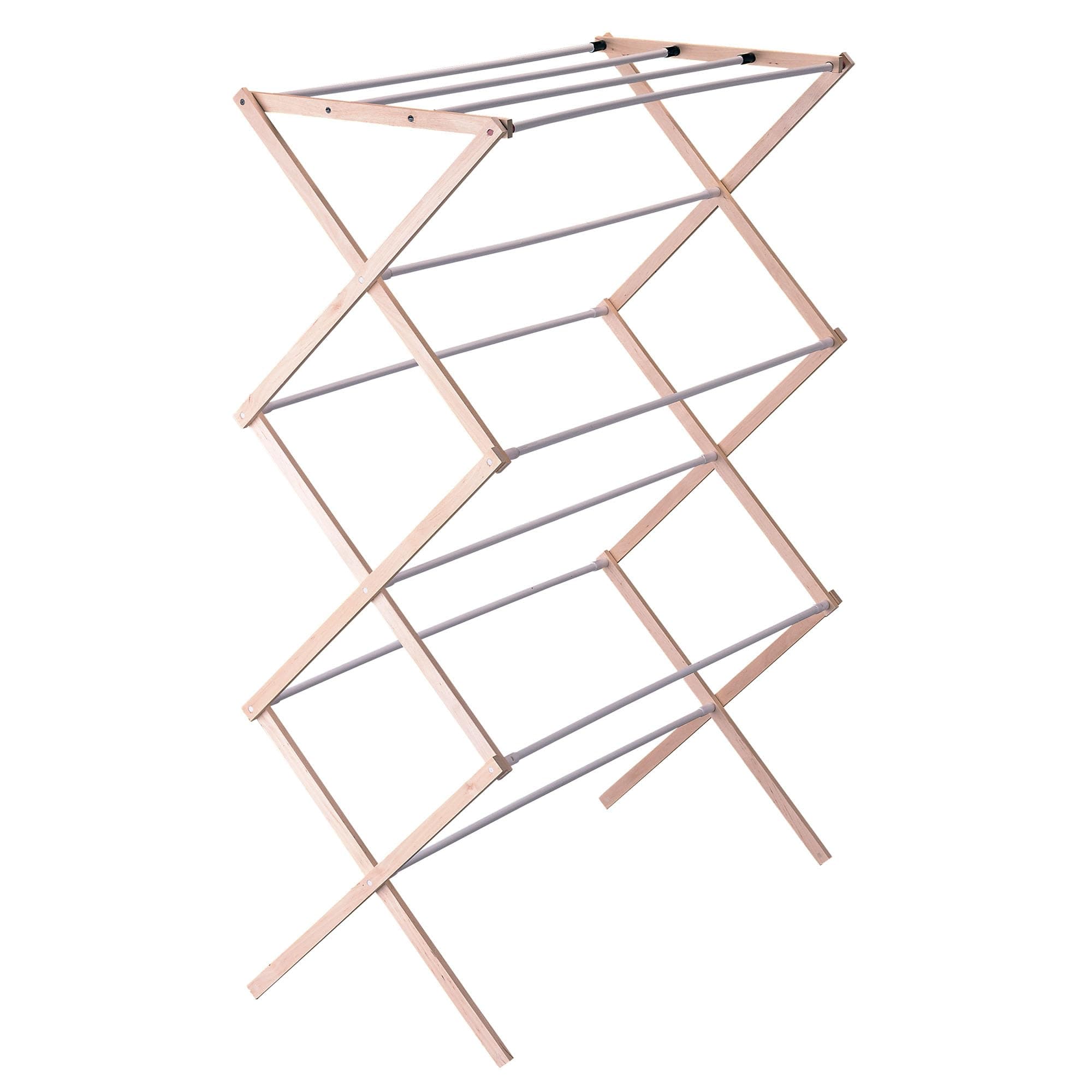 Household Essentials Wood Clothes Drying Rack, Brown