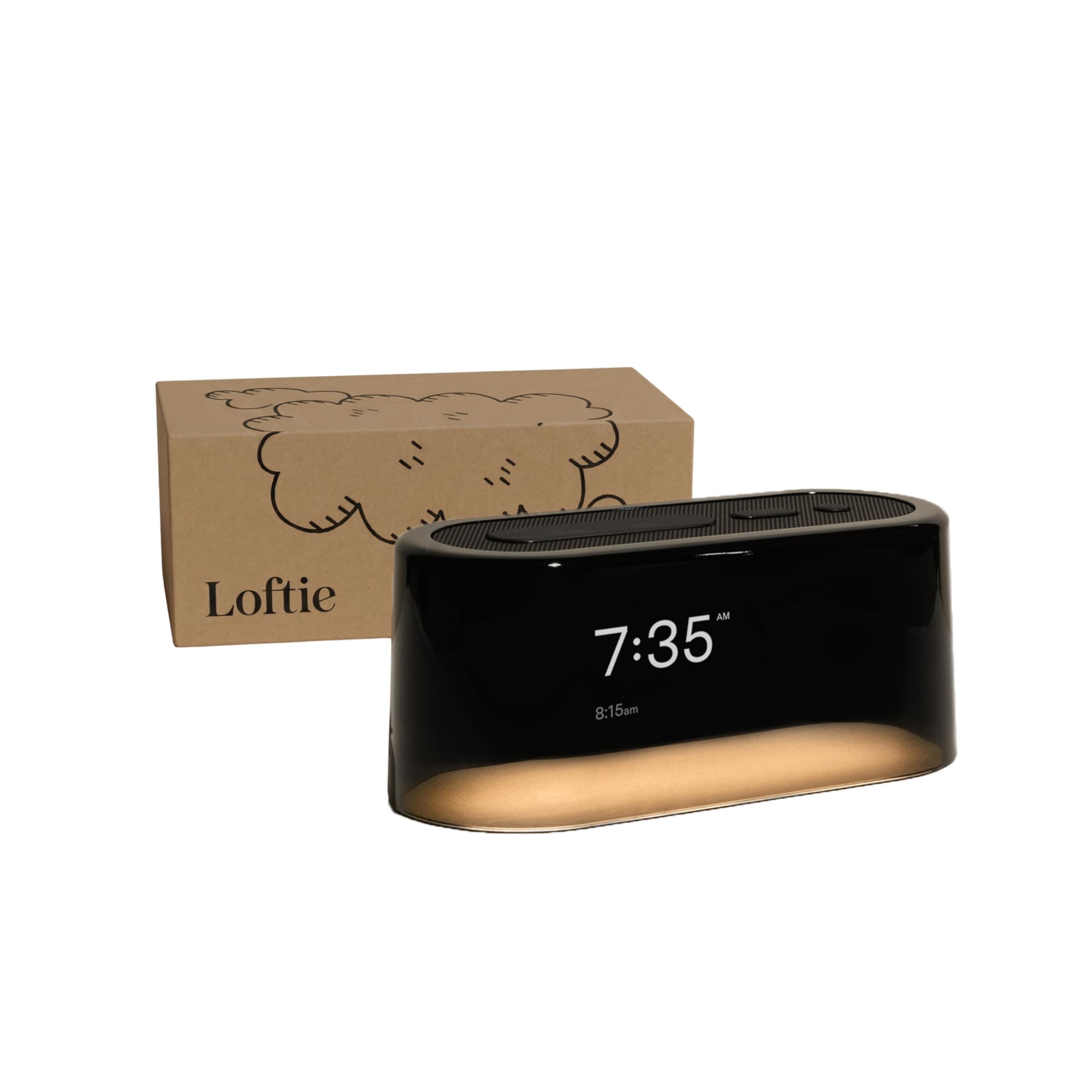 Alarm Clock with Sound Machine – Smart Alarm Clock with Light, White Noise, Bluetooth Speaker, Night Light Sound Machine, 100+ Sounds, Blackout Mode, No WiFi Mode, Optional Subscription - Black