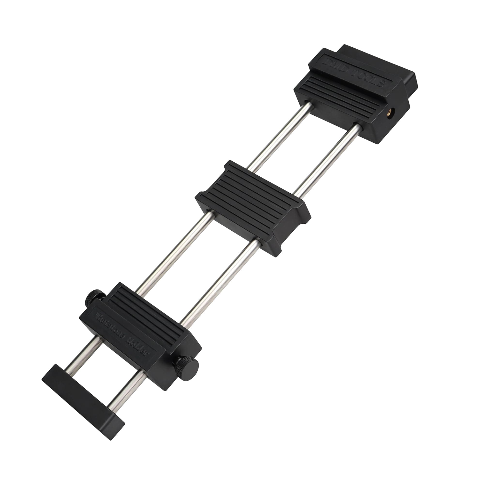 Tabletop Only Whetstone Holder - 304 Stainless Steel Sharpening Stone Base - Adjustable Non-Slip Rubber, Rust-Proof Fits Stones 3-1/8" to 10-1/2"