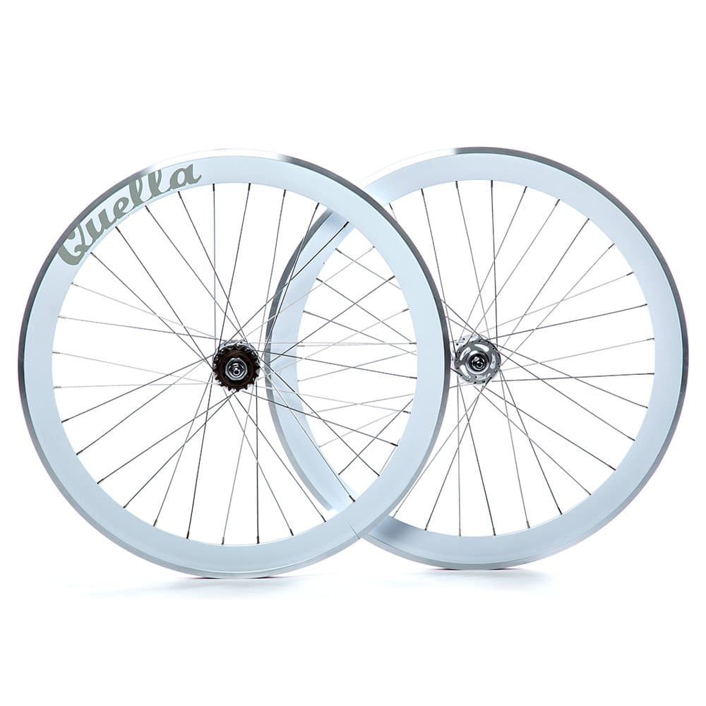 Quella 700C White Single Speed 40mm Deep-V Fixie Flip-Flop hub Wheels