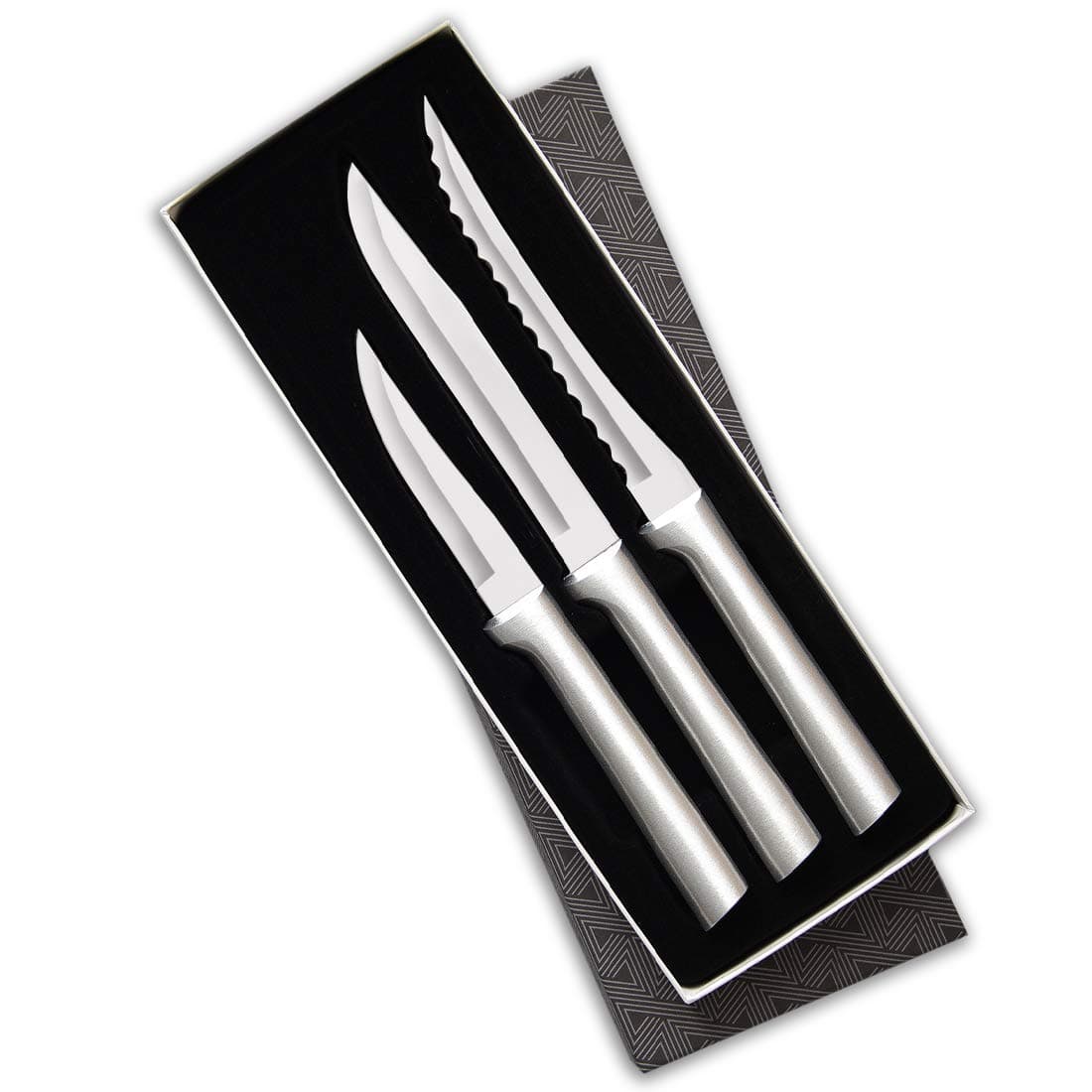 Rada Cutlery Cooking Essentials Gift Set (S49), 3-Piece Knife Set, Stainless Steel Blades, Silver Handle