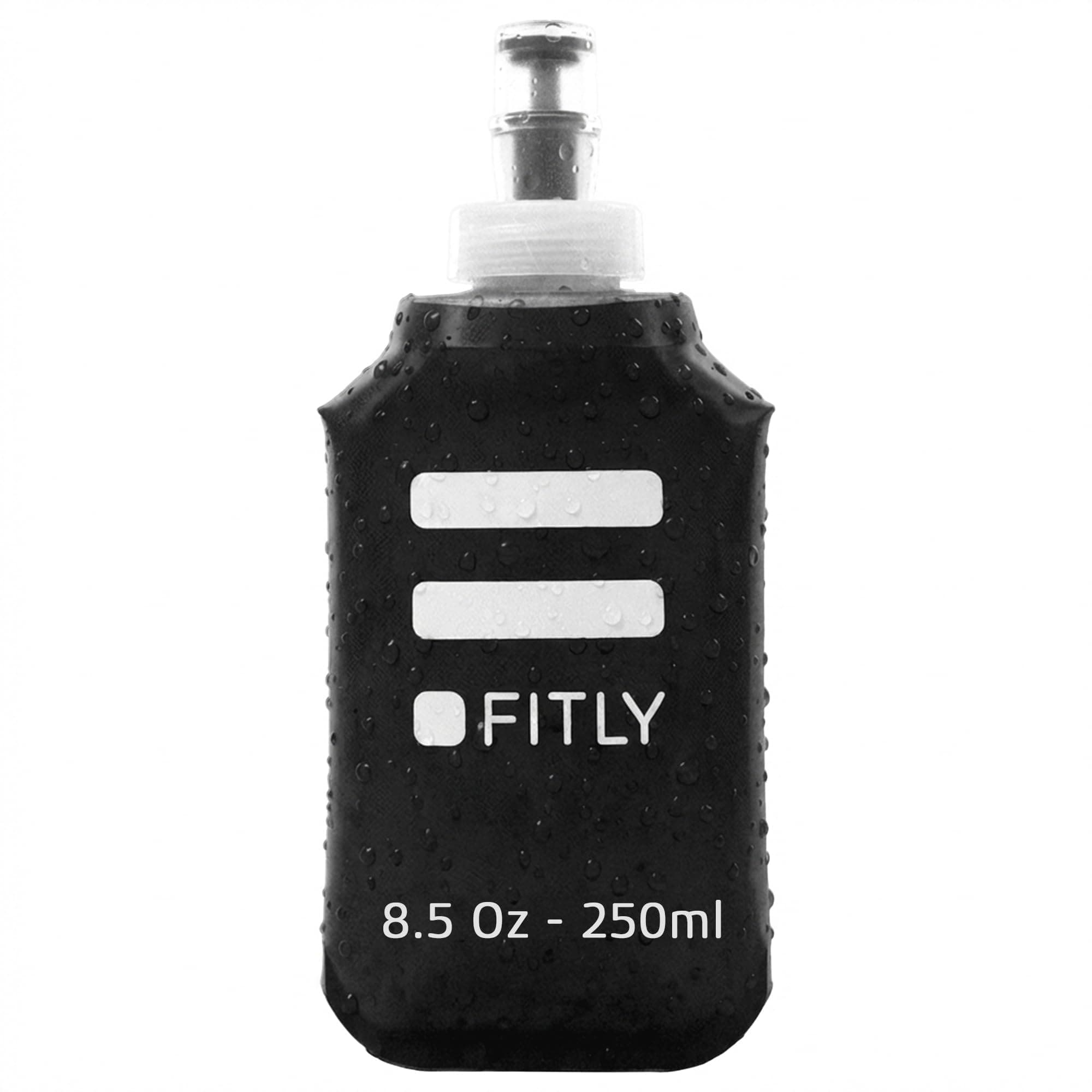 FITLY Soft Flask - Shrink As You Drink Soft Water Bottle for Hydration Pack - Folding Water Bottle Ideal for Running, Hiking, Cycling, Climbing & Rigorous Activity