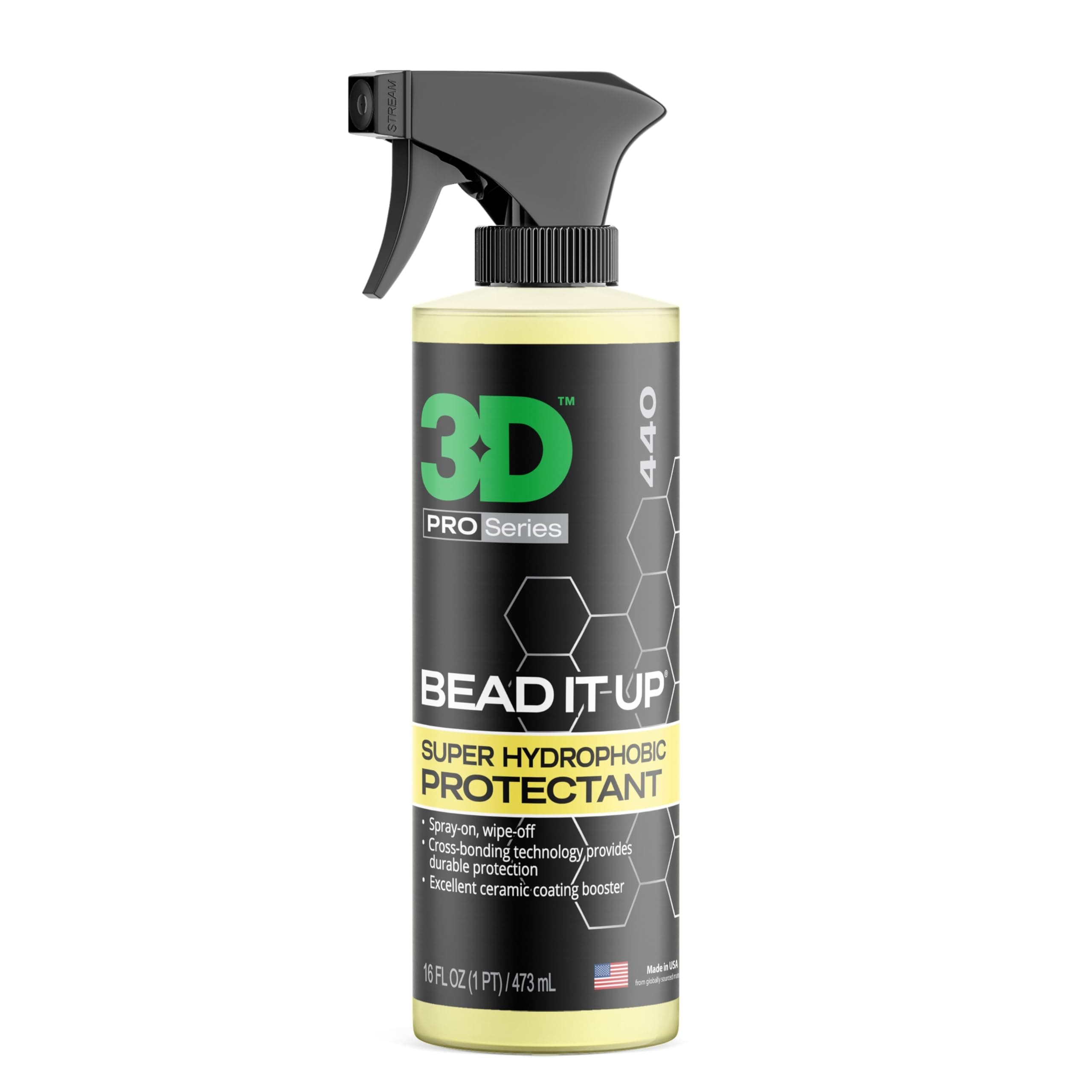 3D Bead It Up Ceramic Coating Booster Spray - Super Hydrophobic Bead Maker - Polymer Paint Protectant & Sealant 16oz.
