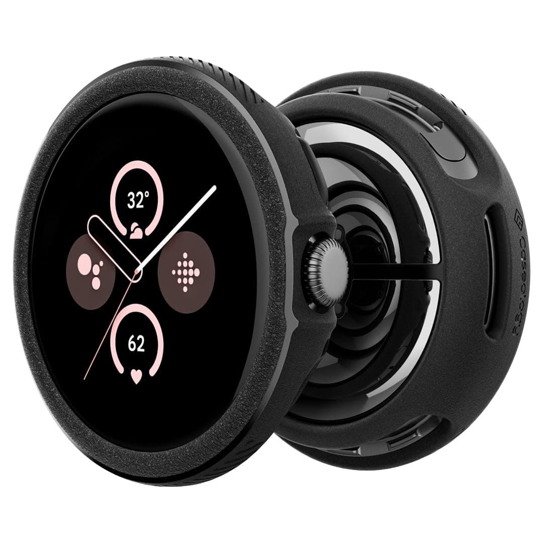 CASEOLOGY by Spigen Vault Cover Case Compatible with Google Pixel Watch 3 41mm (2024) / Pixel Watch 2 41mm (2023) (TPU | Matte Black)