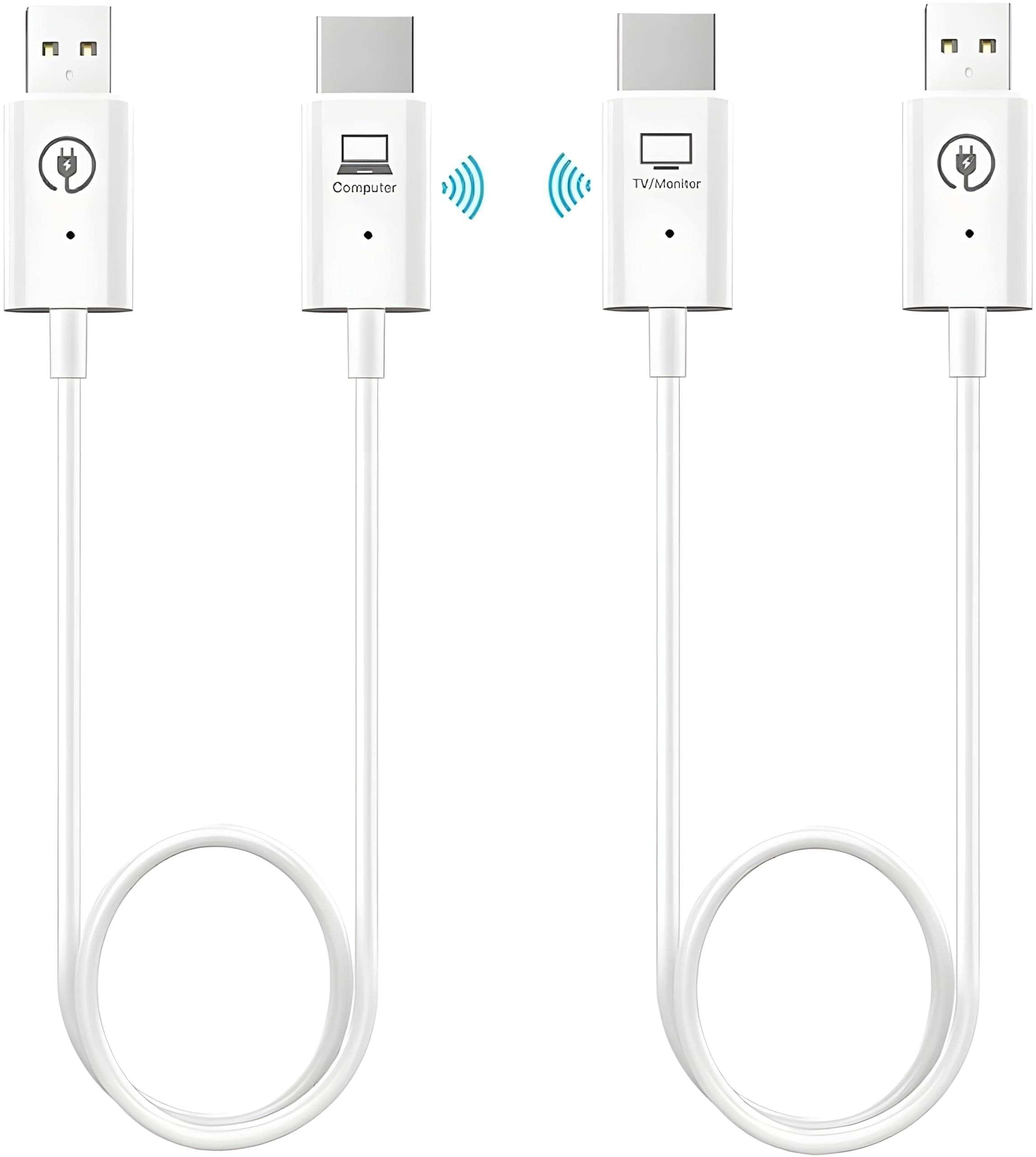 COOLCOLD HDMI Wireless Transmitter and Receiver Kit, 50M/164FT Wireless Extender Adapter. 1080P 60fps Video Audio Projecting for PC, Laptop, Camera to HDTV/Projector