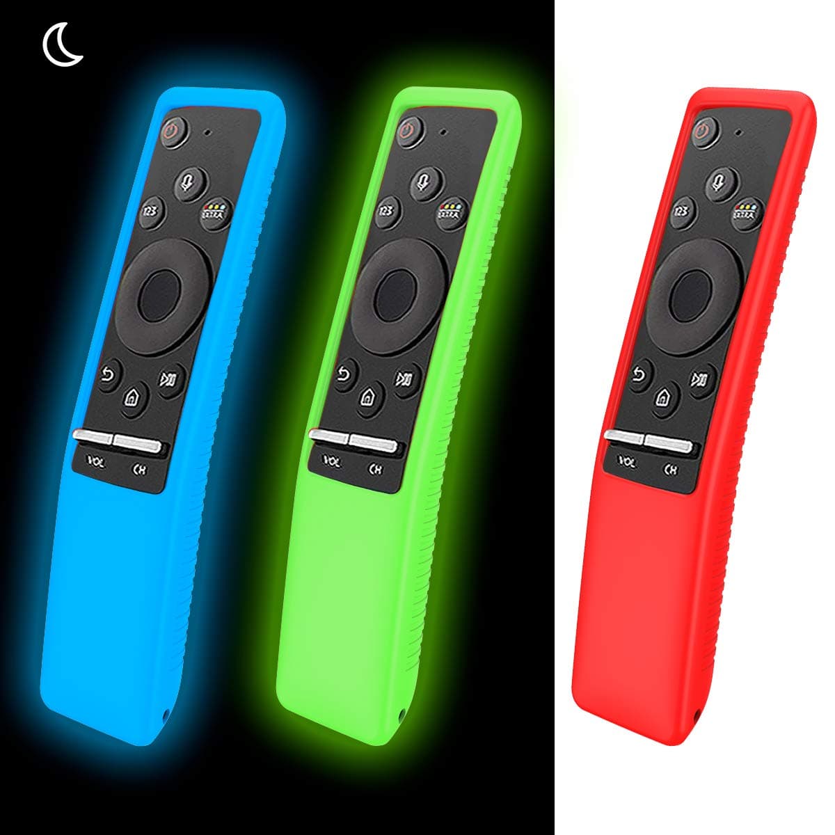 Samsung 3 Pack Silicone Protective Case for Smart TV Remote Control BN59 Series - Anti-Lost Shockproof Glowing Cover Skin Sleeve Protector for 4K Ultra HDTV Remote
