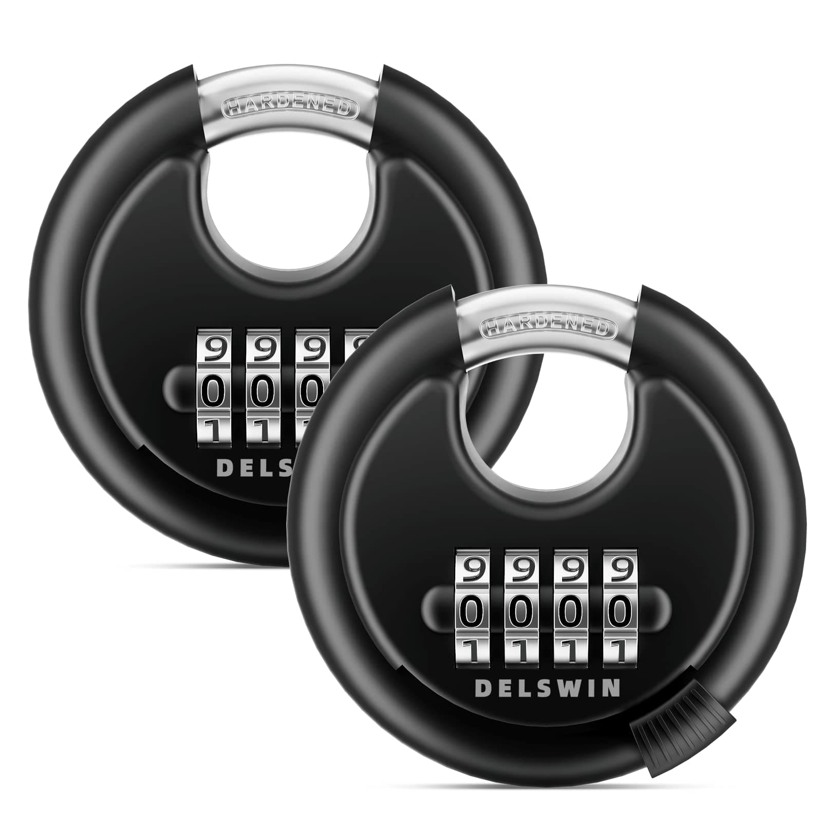 2 Pack Combination Disc Padlock