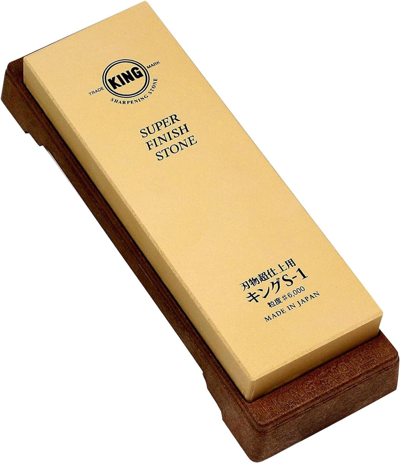 KING Tokyo Design Studio Whetstone 21 x 7.3 x 2.2 cm White/Brown, Stone