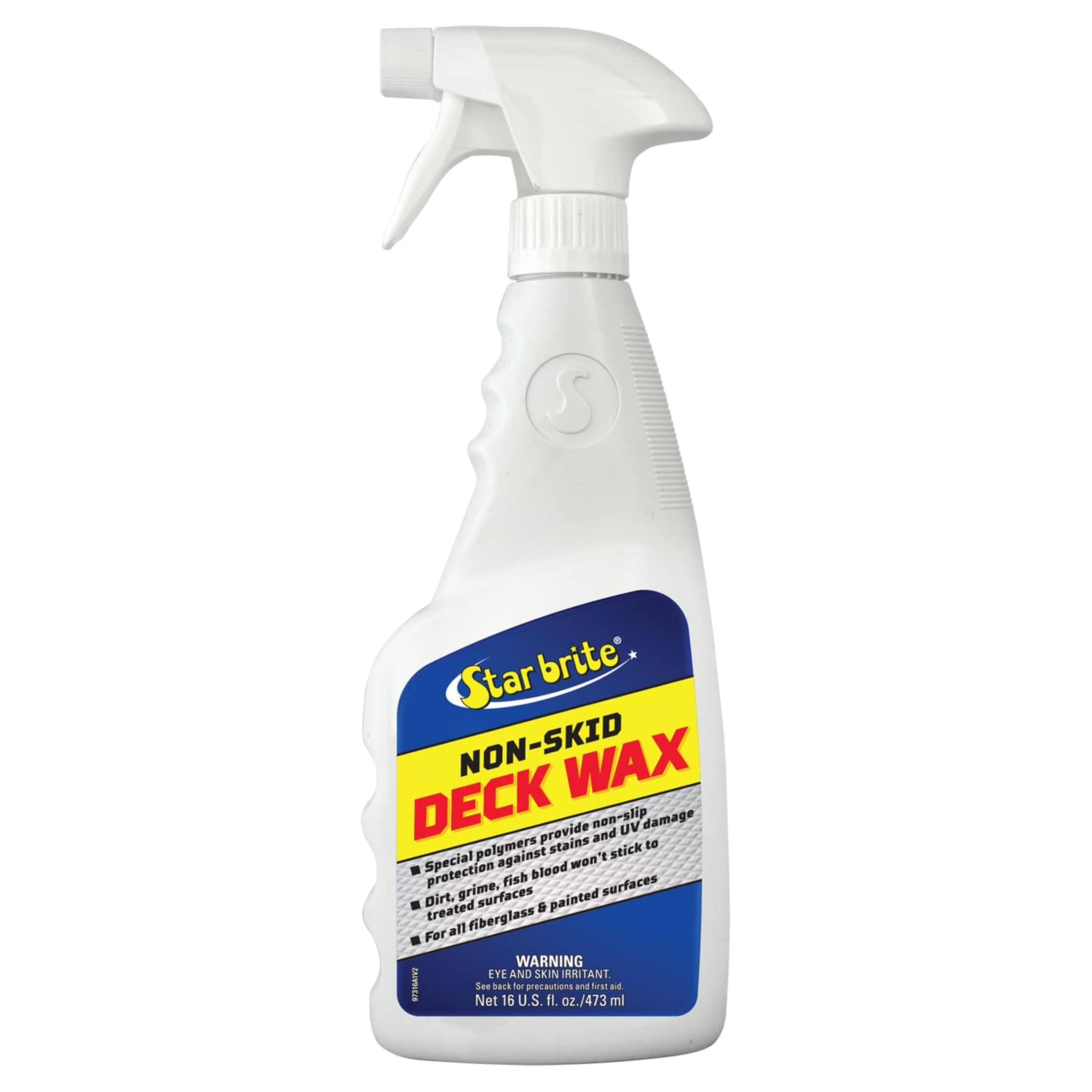 STAR BRITE Non-Skid Deck Wax Spray - Essential for Non-Slip, Stain & UV Damage Protection - Ideal Boat Deck Solution - 16 OZ (097316)