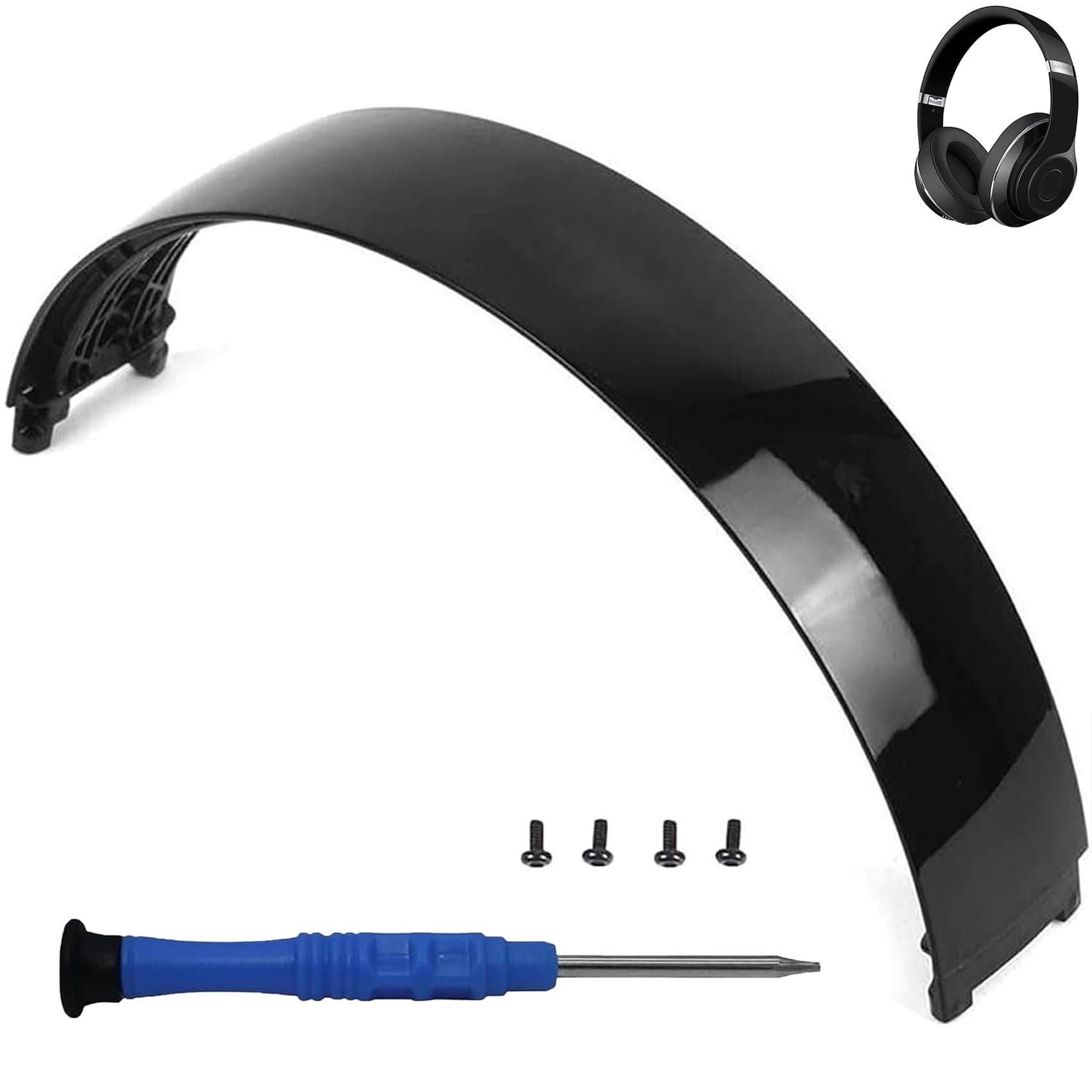 Studio 3 Headband Replacement Top Headband Replacement Head Band Parts Accessories Repair Kit Compatible with Studio 3.0 A1914 Wireless Studio 2.0 Wireless Headphones (Black)