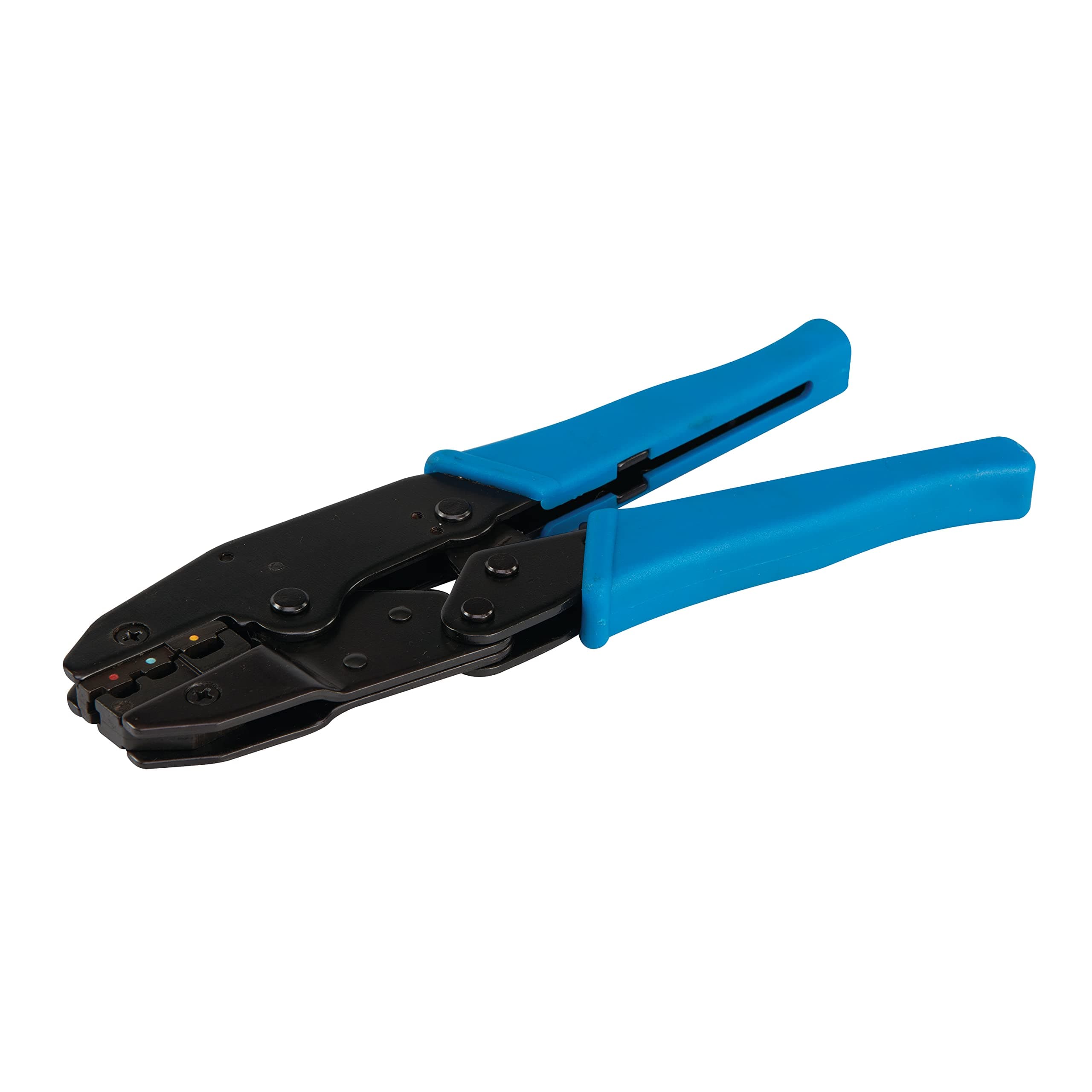 Silverline Ratchet Crimping Tool – 220mm Blue Hand Tool for Electrical Crimping & Cable Terminals (PL55)
