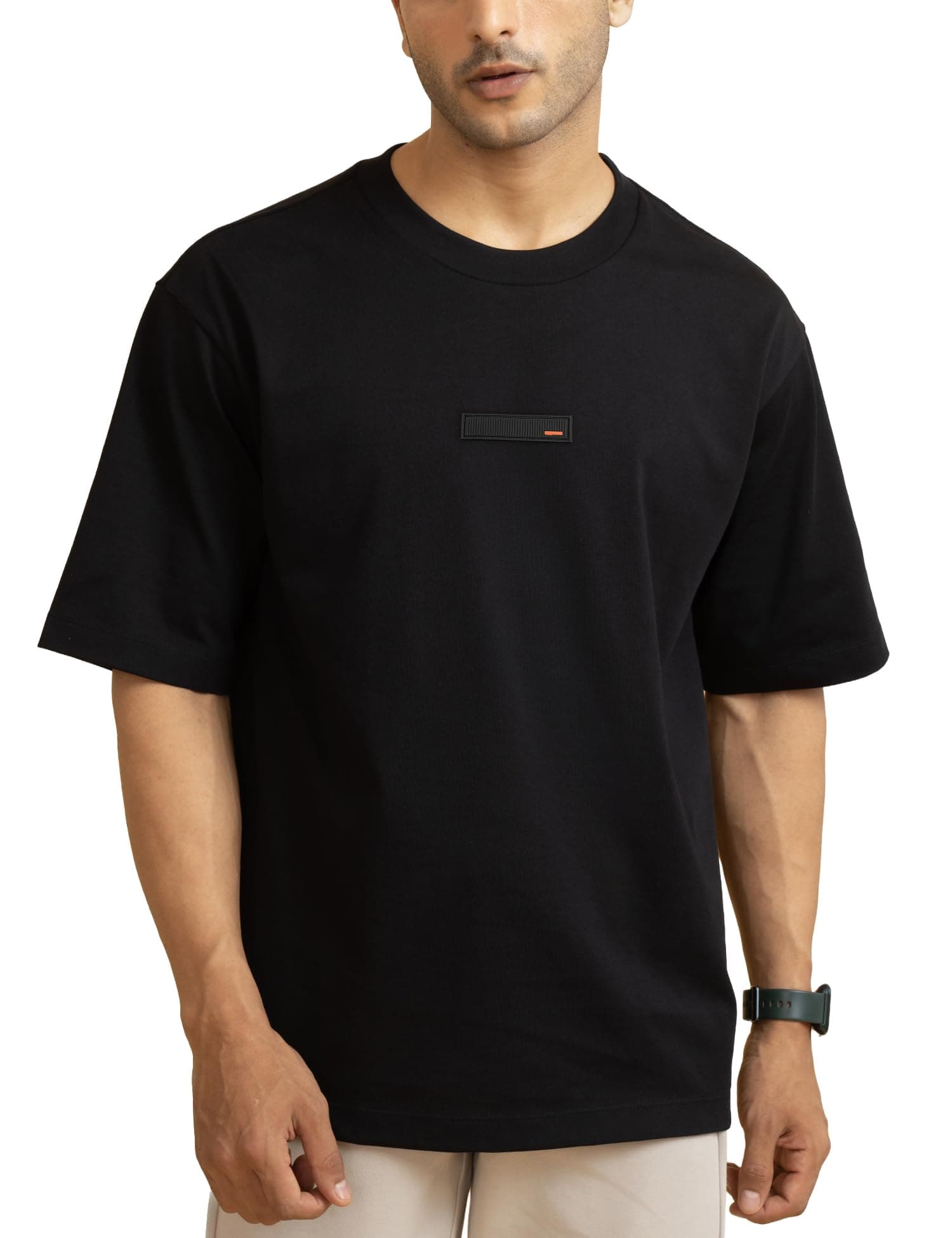 Statement Solid Oversized T Shirt for Men, Heavyweight, Anti-Pilling, Stylish, Relaxed Fit T Shirt for Men Cotton