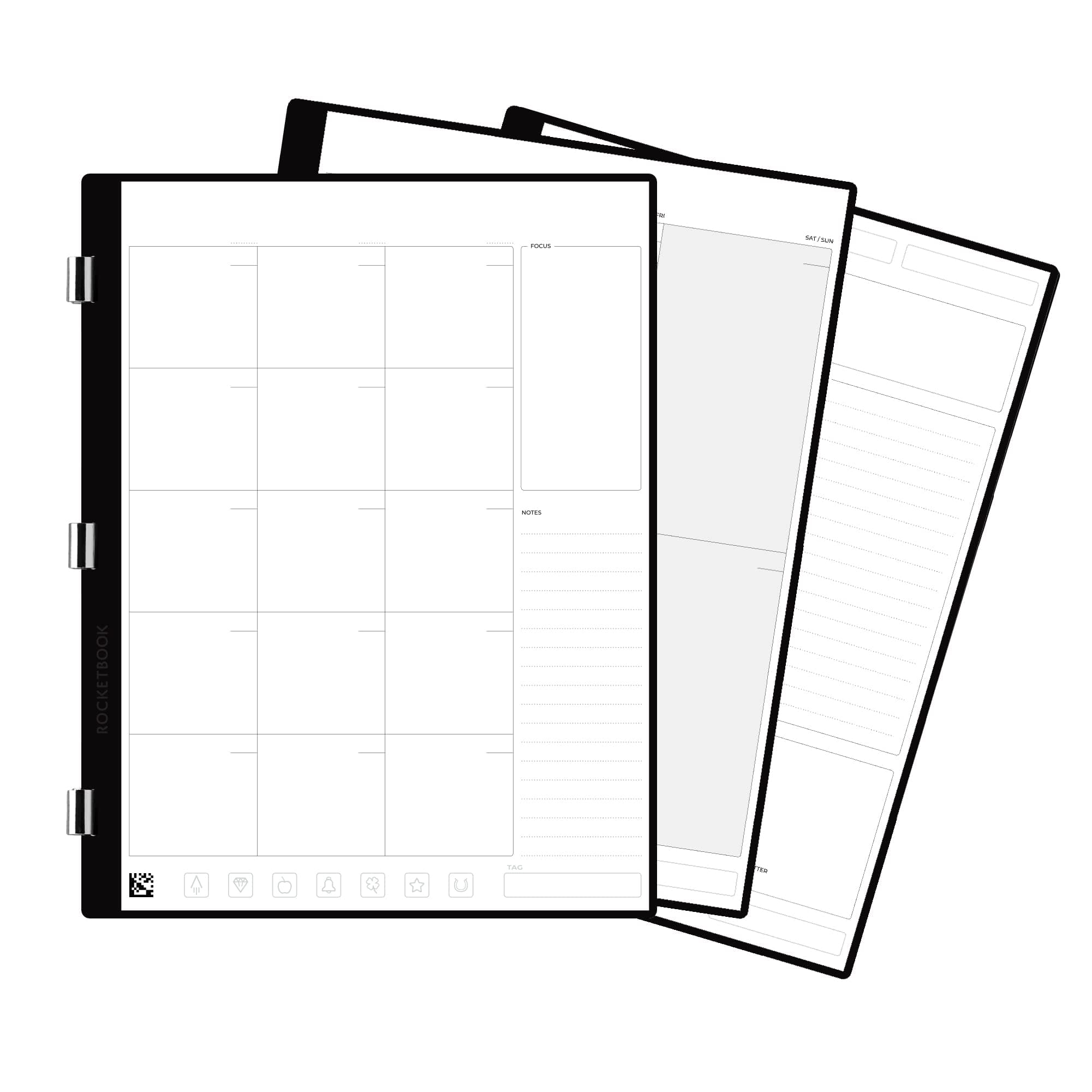 New Pro Monthly/Weekly Planner Page Pack | Scannable Pro Pages for To Do Lists and Agendas - Write, Scan, Erase, Reuse | 20 Sheets | Letter Size: 7.8 in x 10.5 in