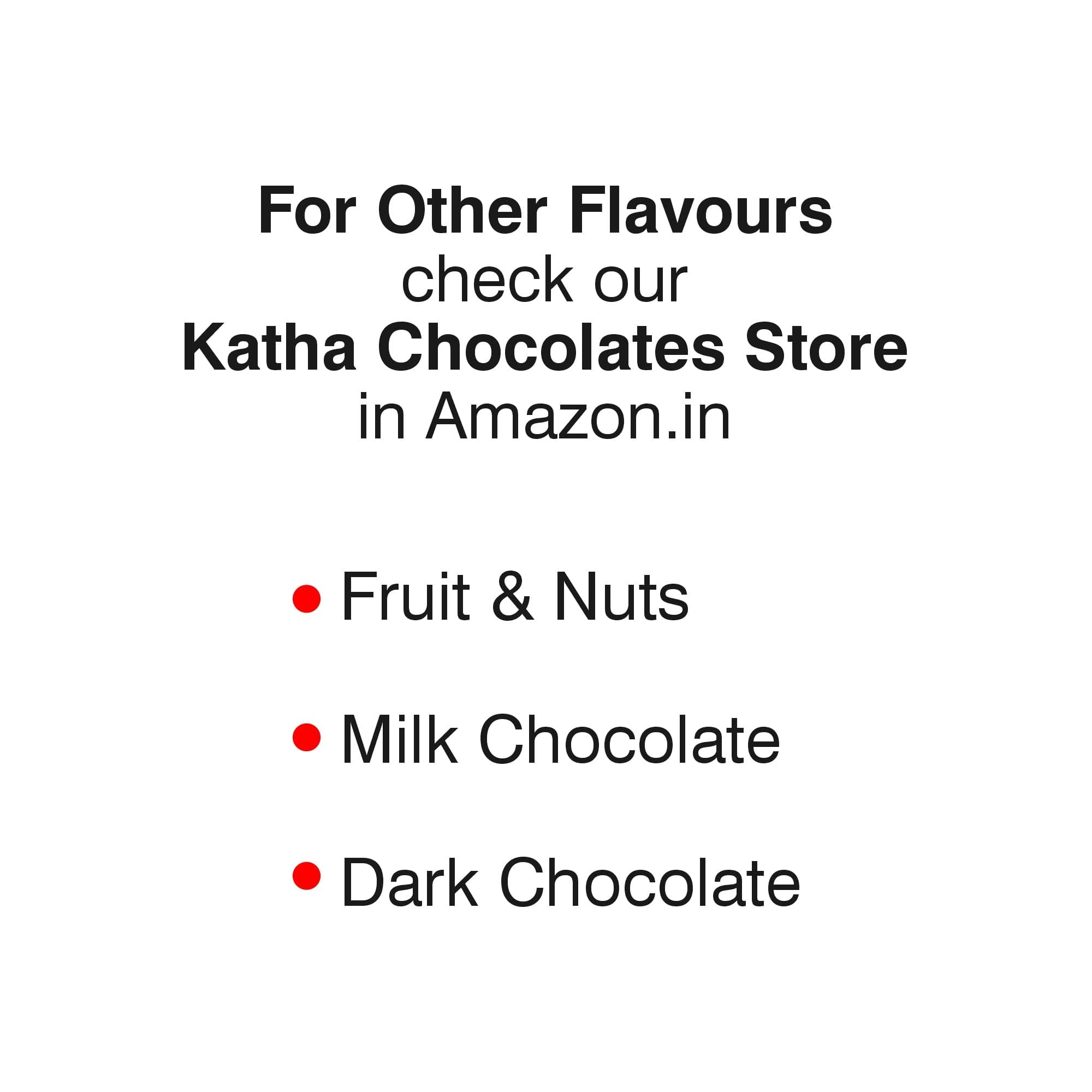 Katha Chocolates First Night Gift, Wedding Night Present, For Husband, For Wife Chocolate Large Bar (100g Bar) (Fruit & Nuts)