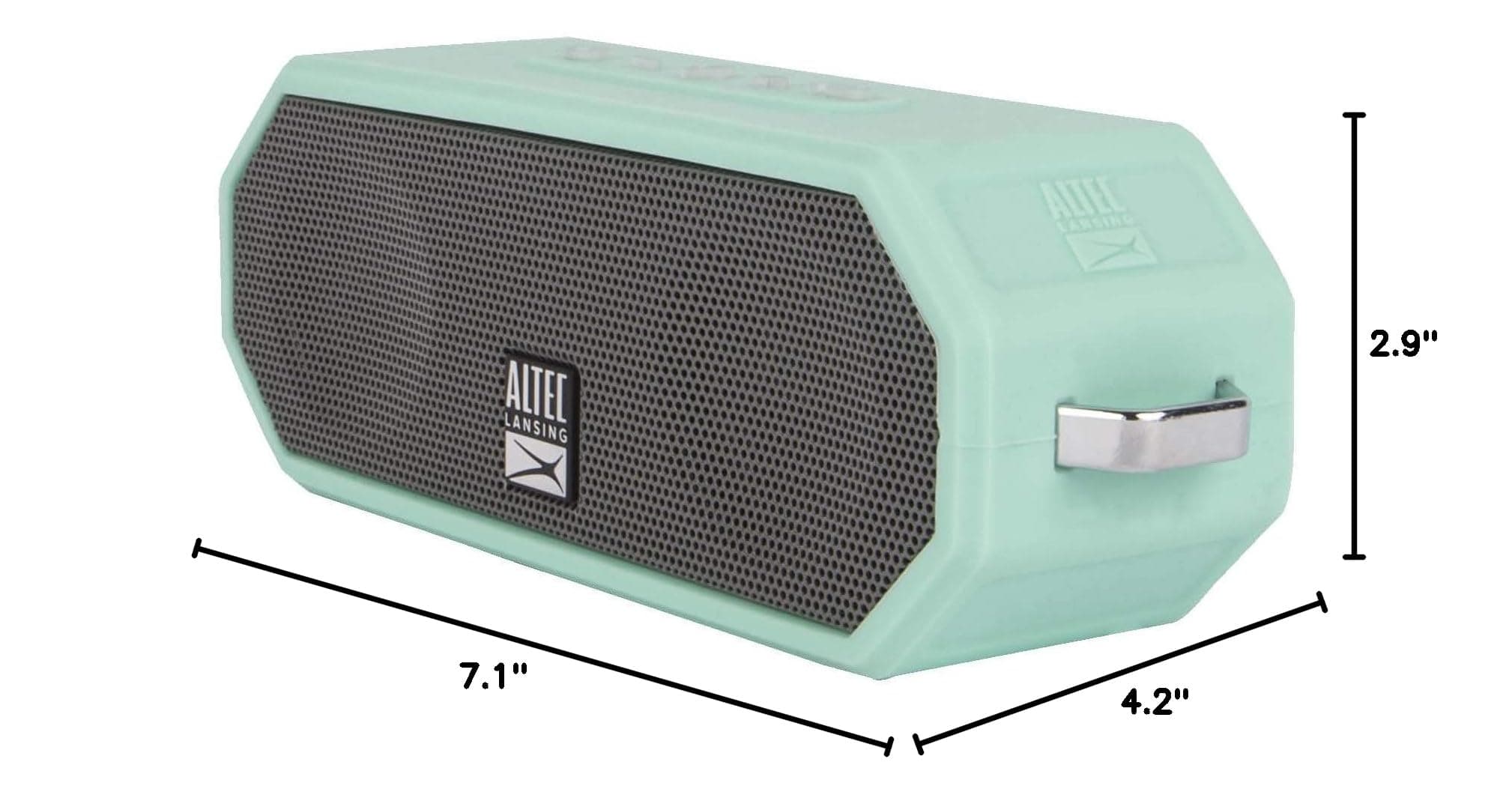 Altec Lansing LifeJacket H2O 4 - Waterproof Bluetooth Speaker, Durable & Portable Speaker with Voice Assistant, 10 Hour Battery Life & 100 Foot Range, Mint